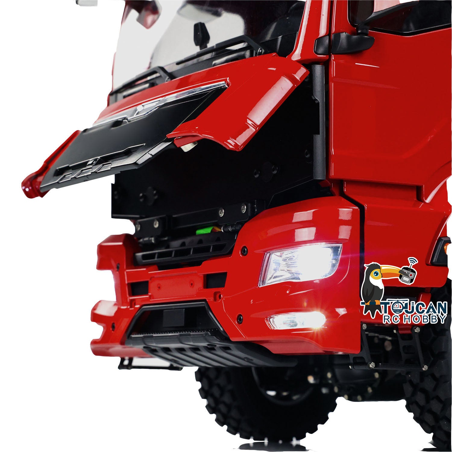 1/14 Scale LESU Custom RTR RC Hydraulic Dump Truck - 8x8 Metal Chassis with Cabin, FS I6S Motor, Servo & ESC - Realistic Sound, Lights & Smoke Effects for Construction Site Play and RC Hobby Enthusiasts