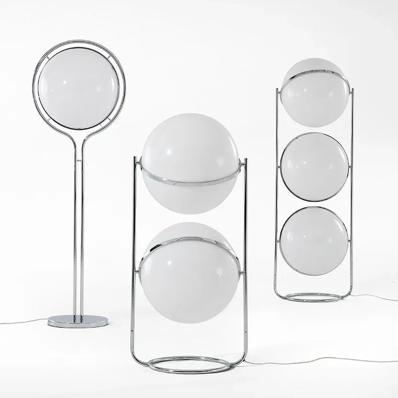 Riley Ball Floor Lamp - Modern LED Standing Light for Living Room, Bedroom & Office - Adjustable Brightness & Warm White Light - Perfect for Reading, Relaxing & Decorating