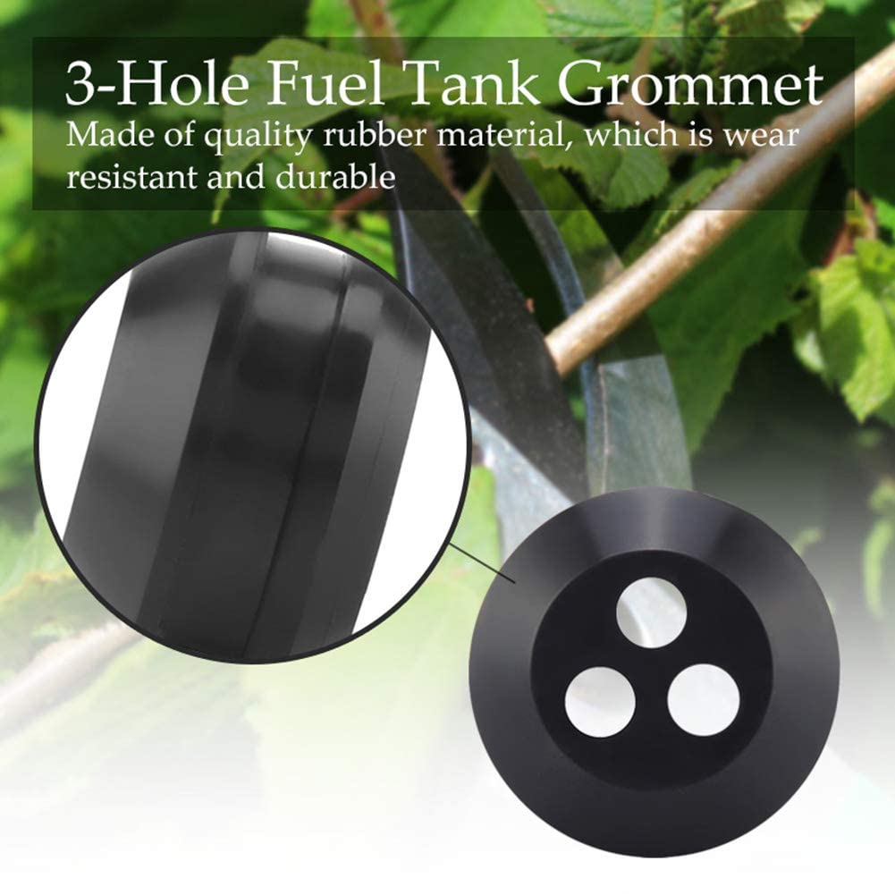 3-Hole Grommet Fuel Tank Tube Replacement Parts for GT SRM Trimmer, Echo PB Series Blower & Lawn Mower - Compatible with Model 13211546730 V137000030 - Perfect for String Trimmer & Brushcutter Maintenance & Repair