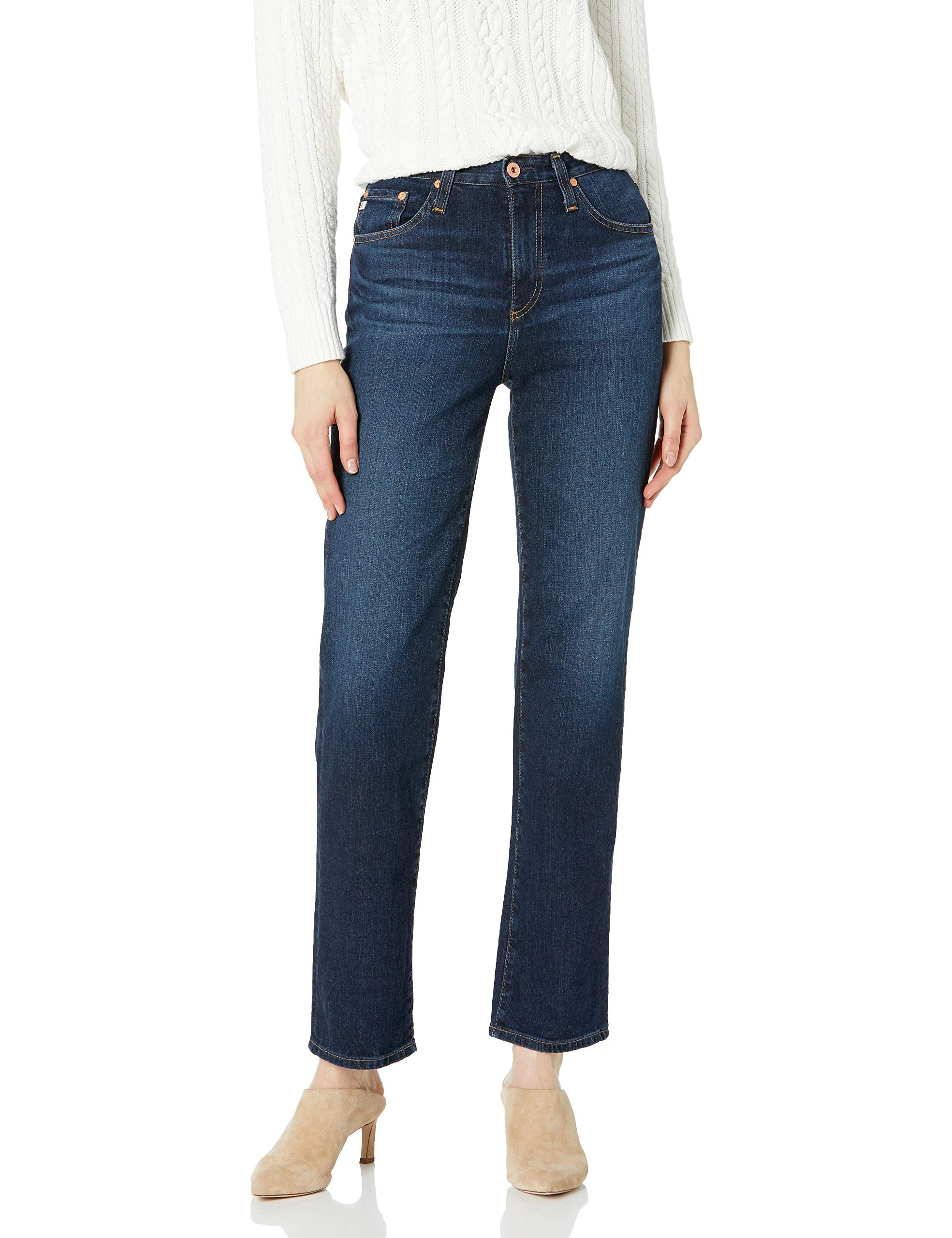Vintage Straight Leg Jeans for Women - High Waist Comfort Denim Pants for Casual Wear, Office & Everyday Outfits