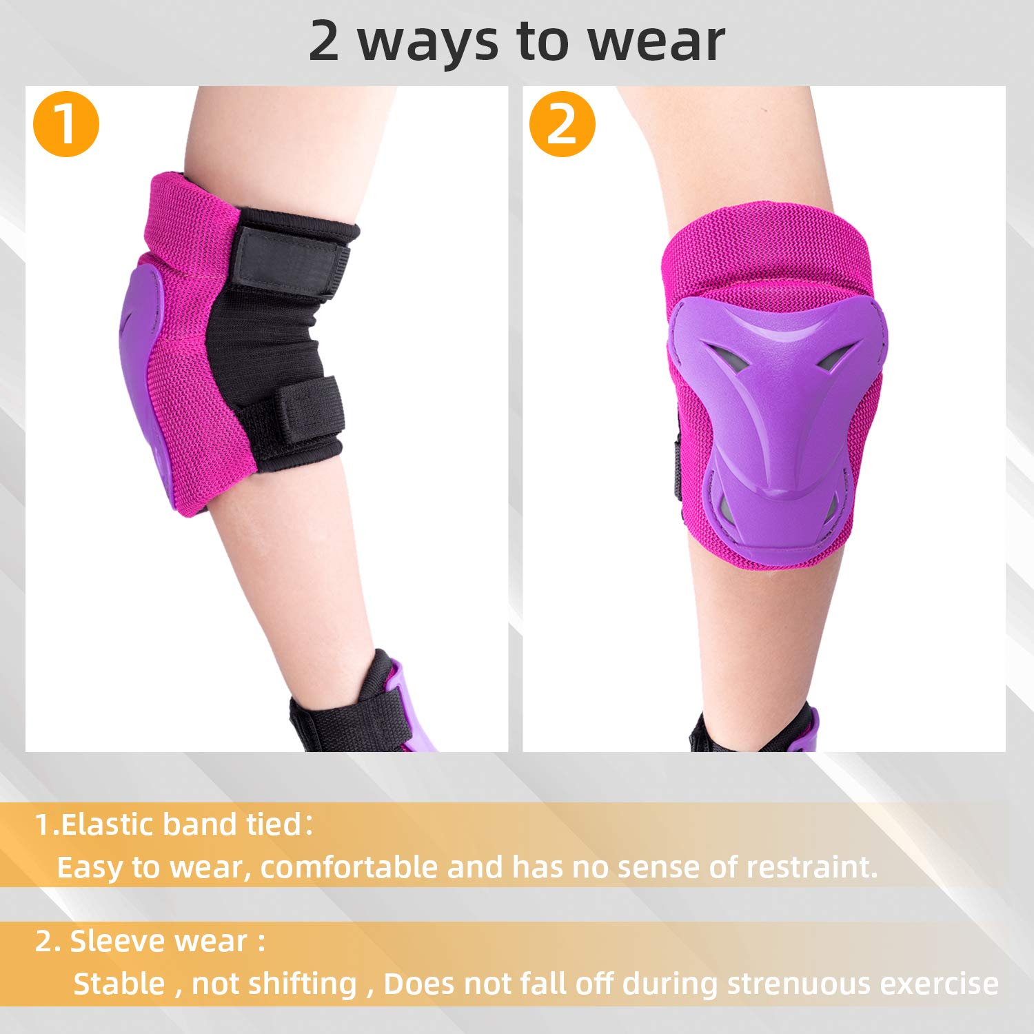 Adult/Youth/Kids Knee Pads Elbow Pads Wrist Guards Protective Gear Set - Safety Pads for Skateboarding, Cycling, Roller Skating, BMX, Scooter & Extreme Sports - Perfect for Outdoor Activities & Sports Enthusiasts