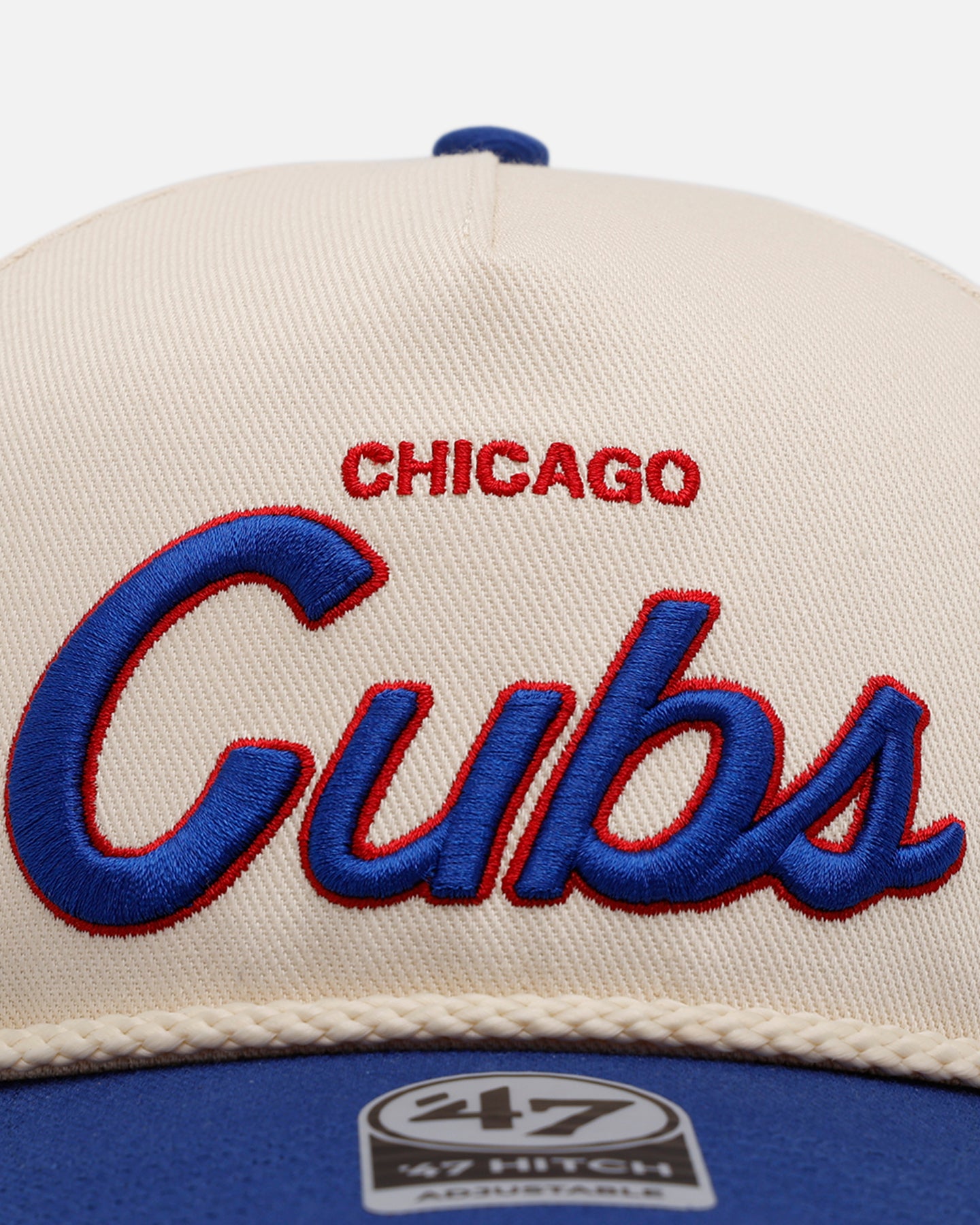 47 Brand Chicago Cubs MLB Opening Day Script Hitch Snapback Hat - Adjustable Baseball Cap for Men & Women - Perfect for Games, Casual Wear & Sports Fans