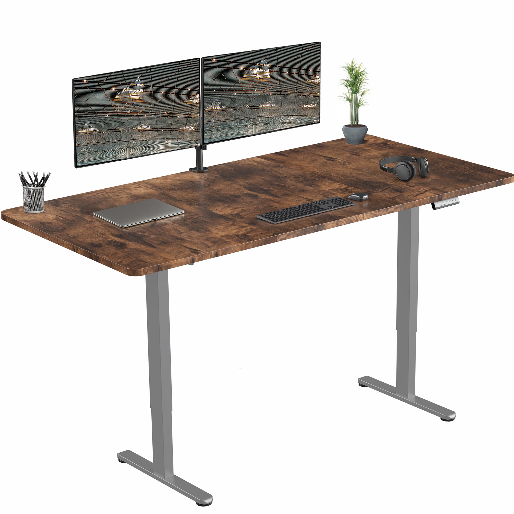 E2 Series 71 x 36 Dual Motor Electric Standing Desk - Adjustable Height Office Desk for Home & Workspace, Perfect for Ergonomics & Productivity