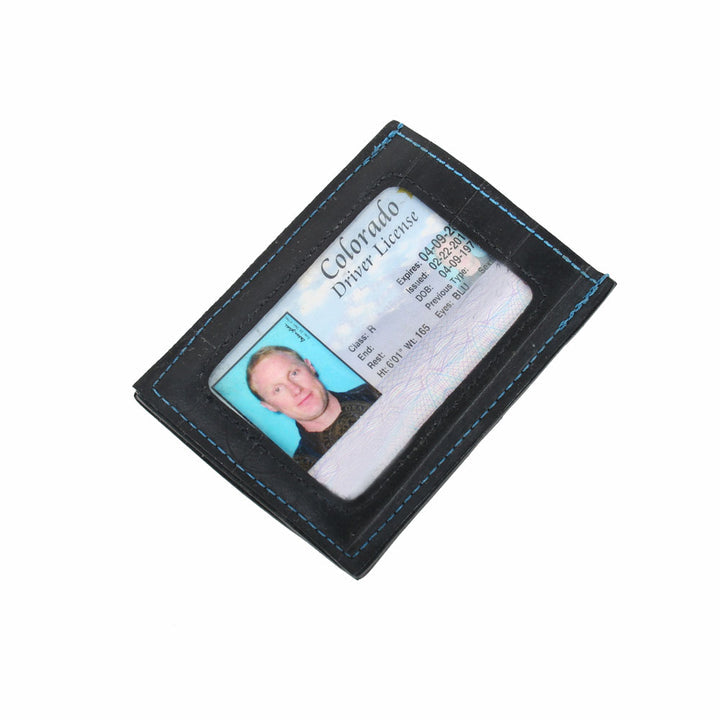 Eco-Friendly Marine Bike Tube Cardholder - Slim RFID Blocking Wallet for Men & Women | Perfect for Night Out, Travel, and Everyday Use