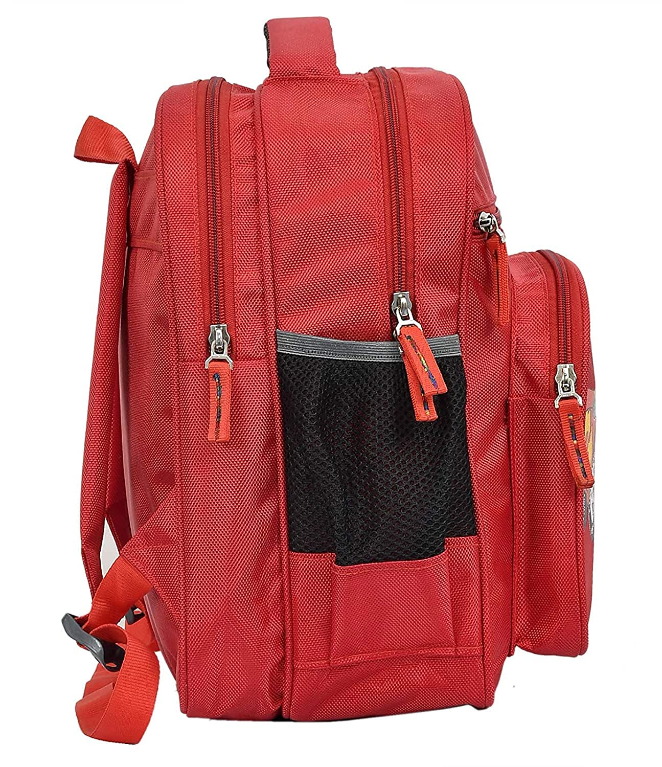 Disney Cars Print Waterproof Polyester School Backpack for Kids - Lightweight Durable Bookbag with Adjustable Straps (Red) - Perfect for School, Travel & Outdoor Adventures
