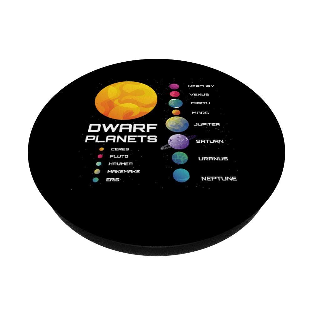 Solar System Dwarf Planets PopSockets - Swappable PopGrip for Phone & Tablet - Astronaut Gift Idea - Perfect for Space Enthusiasts & Science Lovers (Use for Phones, Tablets, Laptops & More)