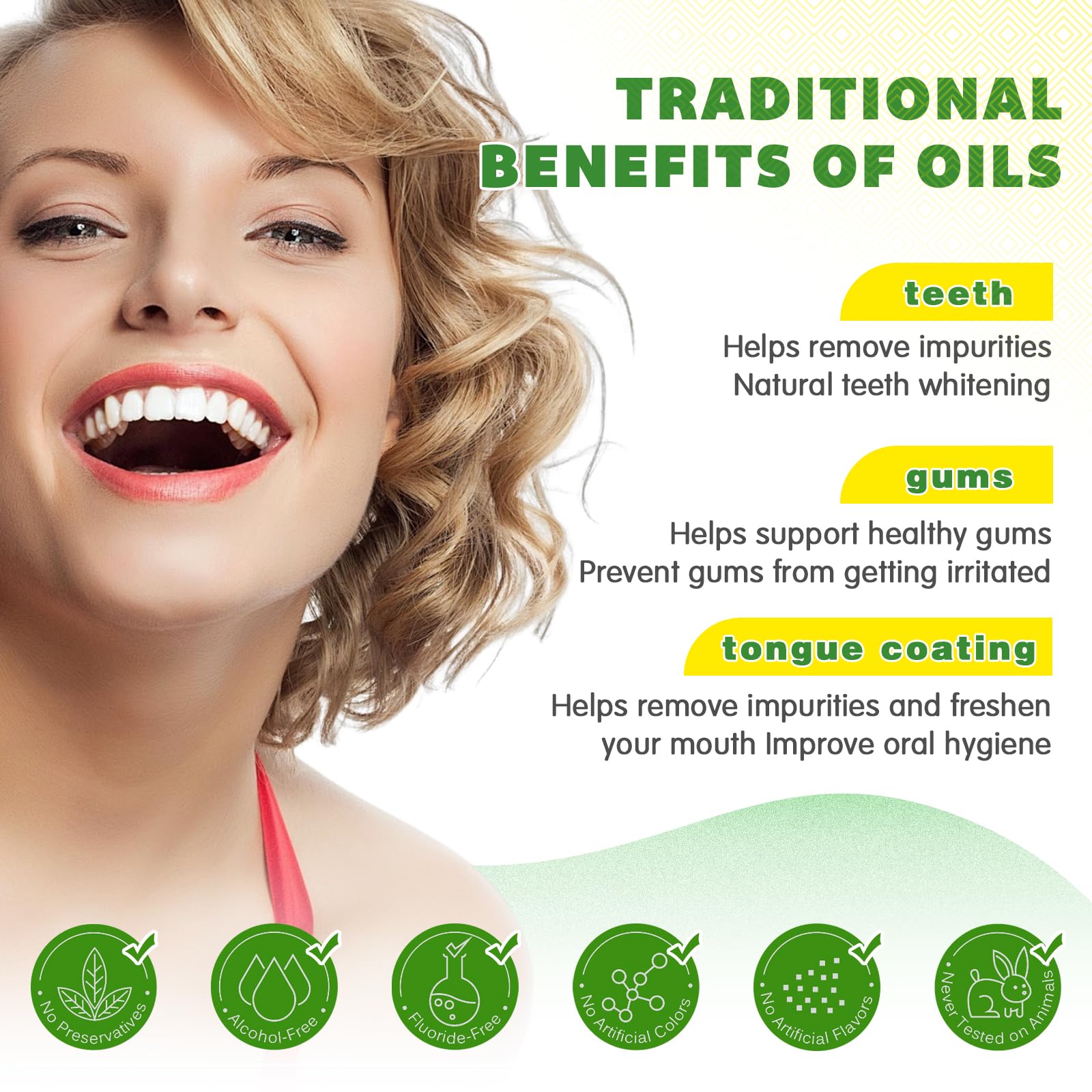 Organic Coconut Oil Pulling for Teeth & Gums - 237ml Natural Mint Coconut Oil Mouthwash with Essential Oils & Vitamins | Whitening, Freshen Breath, Improve Oral Hygiene | Perfect for Morning Routine & Ayurvedic Oral Care