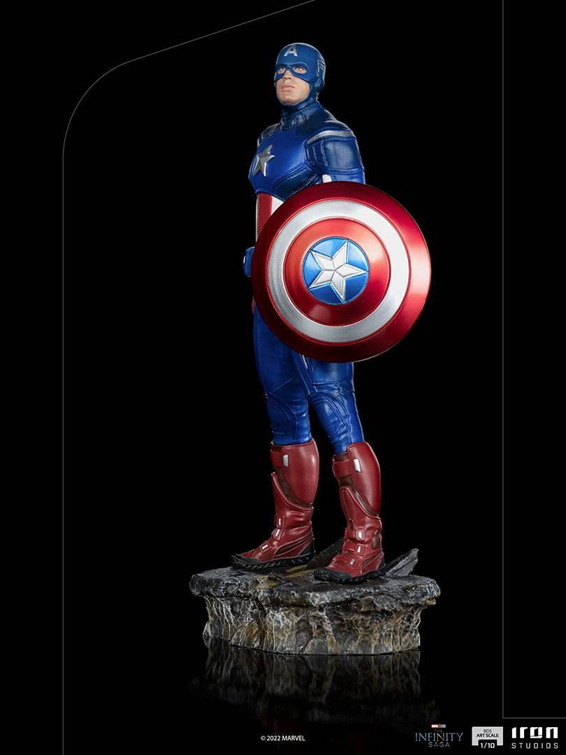 Iron Studios The Infinity Saga: Battle of NY Captain America BDS Art Scale 1/10 Statue - Marvel Avengers Collectible Figure for Display & Home Decor