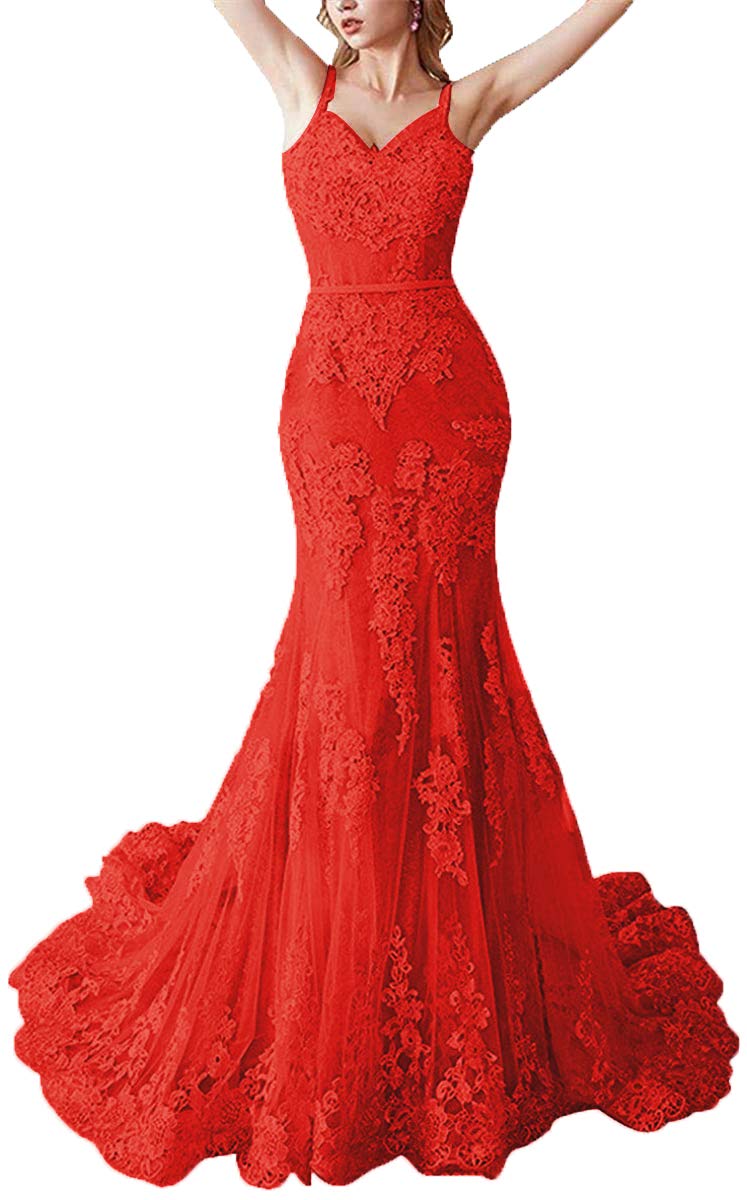 Elegant Lace Prom Dress Long V-Neck Mermaid Evening Gown for Formal Events & Special Occasions | Perfect for Homecoming, Dances & Weddings