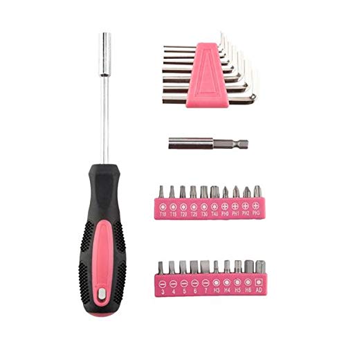 39-Piece Pink Tool Kit - Complete Home Repair & DIY Hand Tool Set for Women, Perfect for Household Fixes, Crafting, and Small Projects