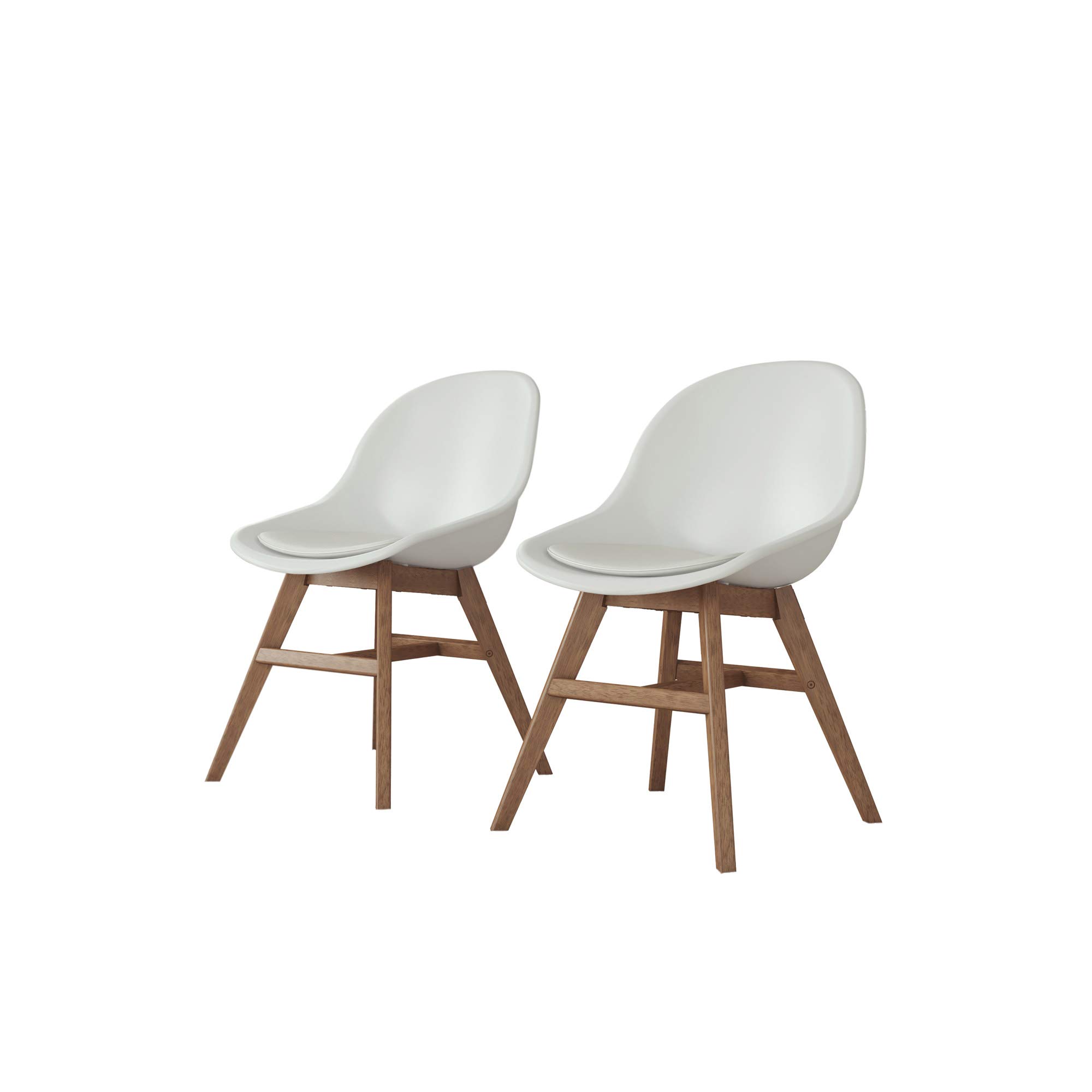 Amazonia White and Brown Indoor Chair Set of 2 - 33