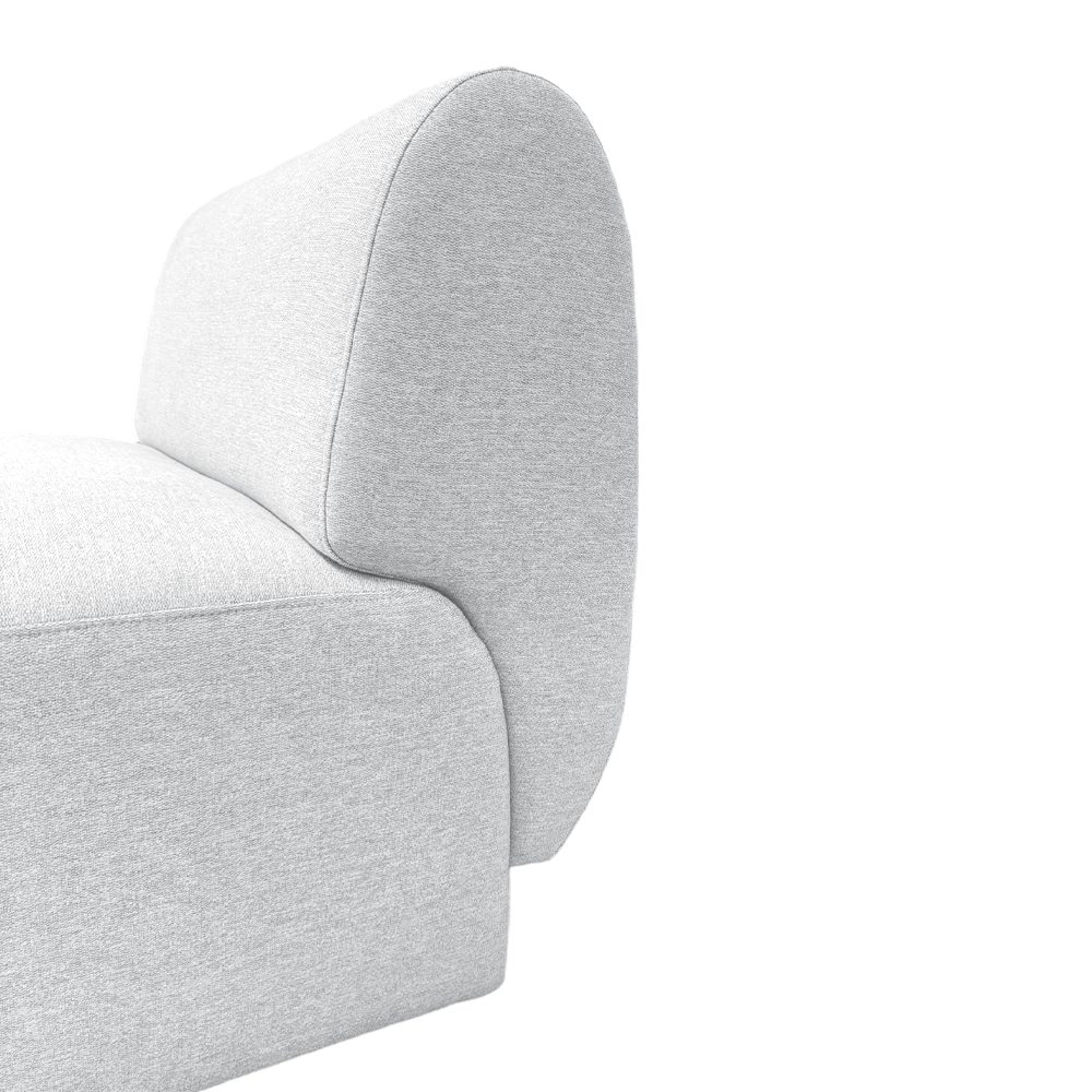 Pebble Armless Sectional Chair - Modern Comfort & EcoClean Fabric - Perfect for Living Room, Office, or Lounge Areas