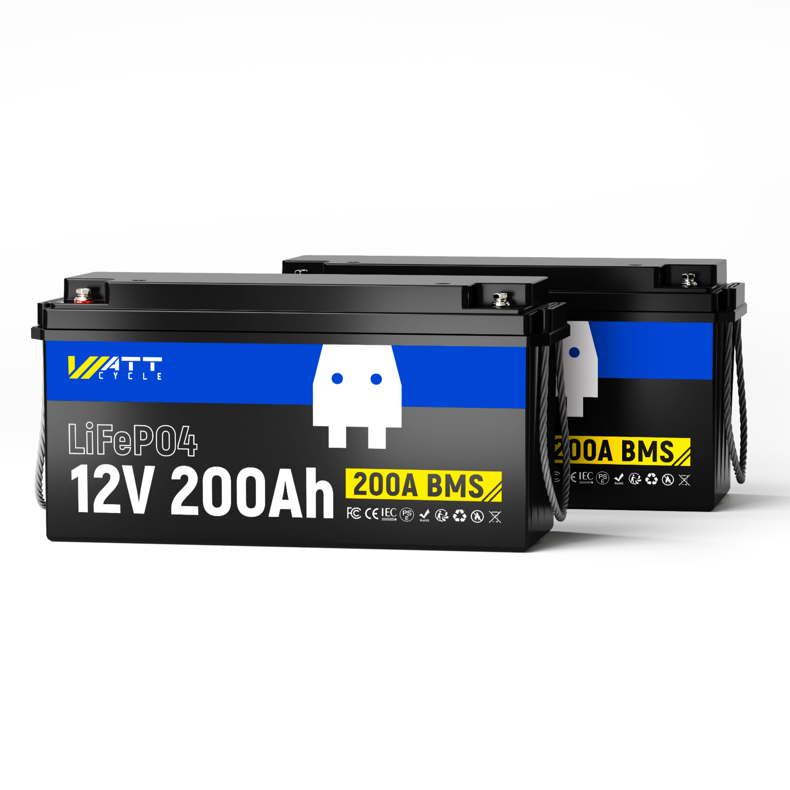 12V 200Ah LiFePO4 Deep Cycle Battery - Solar Power Storage, RV, Marine & Off-Grid Applications - Long Lasting Lithium Iron Phosphate Battery for Solar Systems, Camping & Backup Power