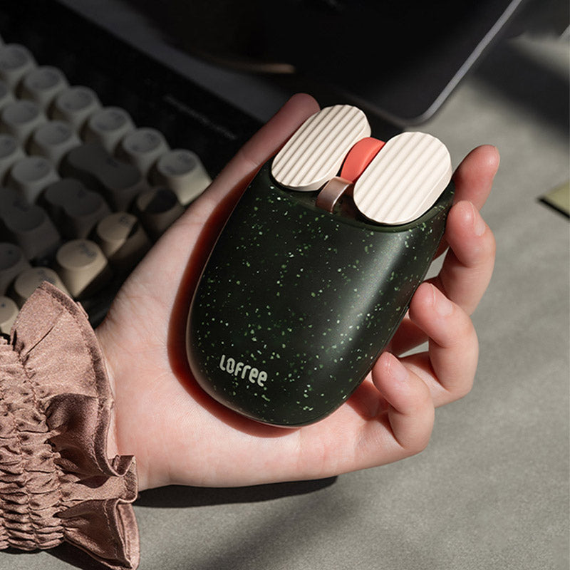 Lofree Dual Mode Wireless Mouse - Bluetooth & USB Rechargeable Silent Click Mouse for Laptop, PC, Mac - Ergonomic Design for Office, Gaming, and Home Use