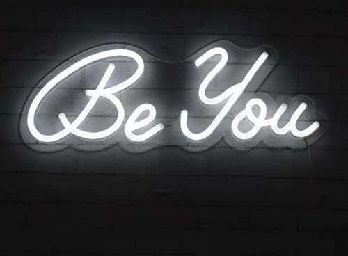 24x9 Inch Vivid LED Neon Sign - 'Be You' Beer Themed Wall Decor Light, Super Bright & Energy Efficient for Home Bar, Man Cave, or Game Room