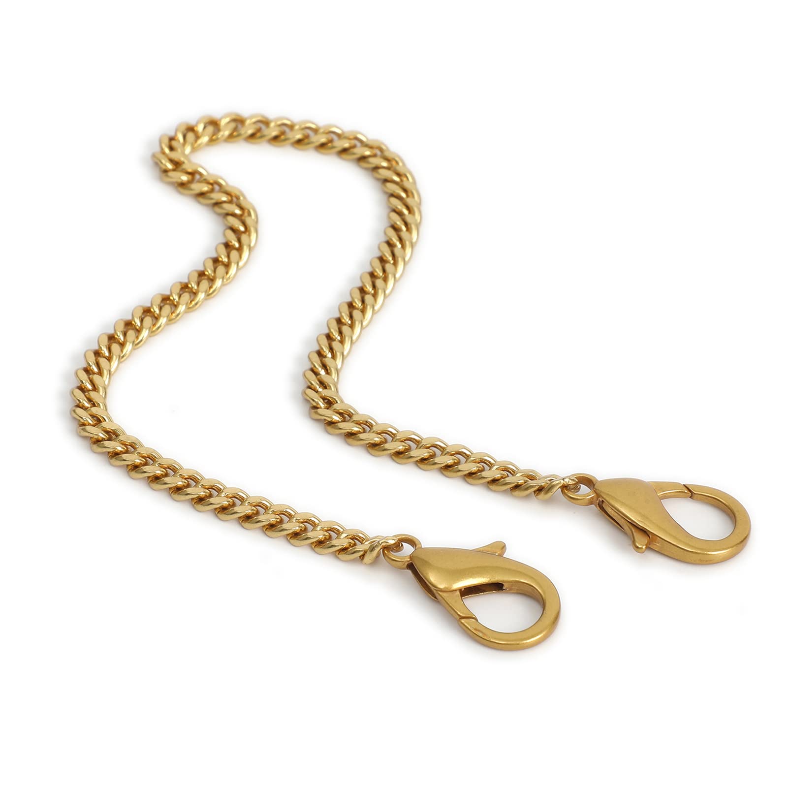 Mini Nice Purse Chain Strap Replacement - Adjustable Handbag Crossbody Shoulder Strap Accessory with Charms (Antique Gold, 13 Inch) - Perfect for Evening Bags, Clutches & Designer Purse Strap Upgrade