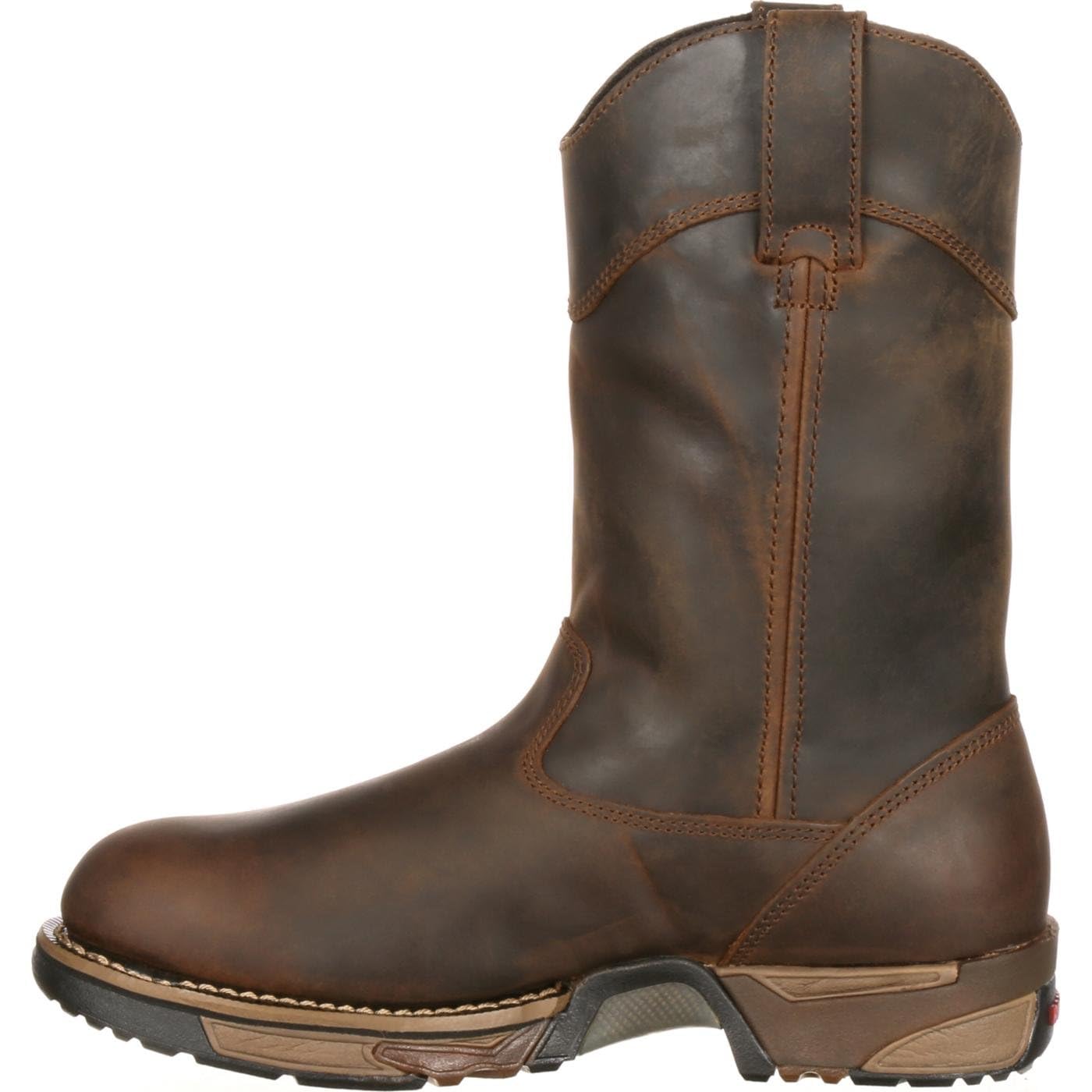 ROCKY Aztec Waterproof Wellington Work Boots for Men - Slip Resistant, Steel Toe, Insulated - Ideal for Construction, Farming & Outdoor Work