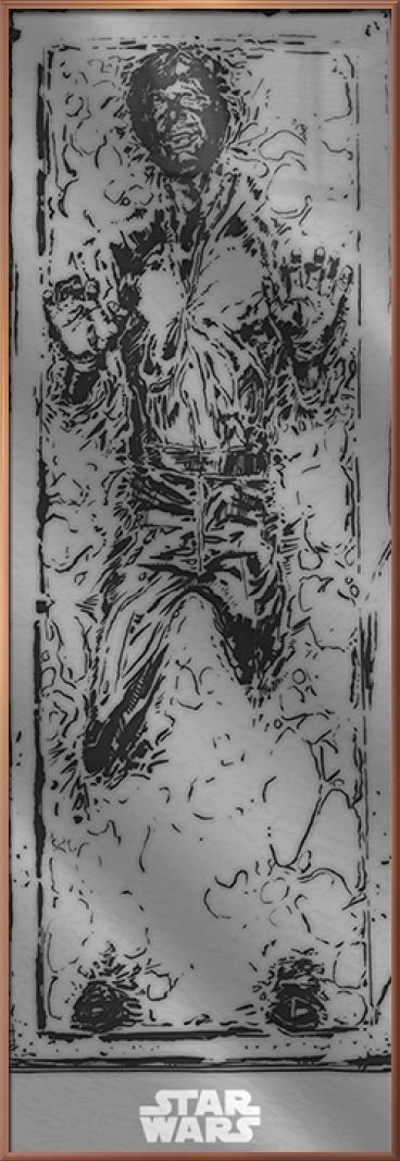 Star Wars Episode VI Return of The Jedi Framed Movie Poster - Han Solo in Carbonite Version 2 (21x62 Inches) - Premium Wall Art for Home Theater, Game Room & Sci-Fi Fan Decor