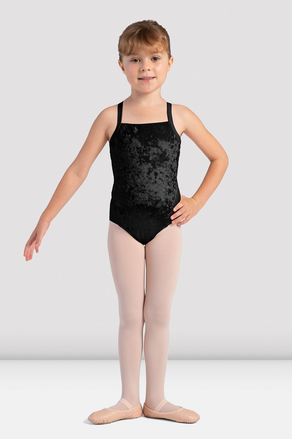 Pippa Velvet Camisole Leotard for Girls - Soft Stretchy Dancewear for Ballet, Gymnastics & Performance