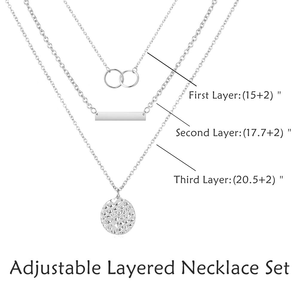 YANCHEN Women's Layered Necklace Set - Dainty Stackable Chain Necklaces with Charms, Trendy Jewelry for Everyday Wear, Christmas Gifts & Stocking Stuffers - Perfect for Layering, Office Wear and Special Occasions