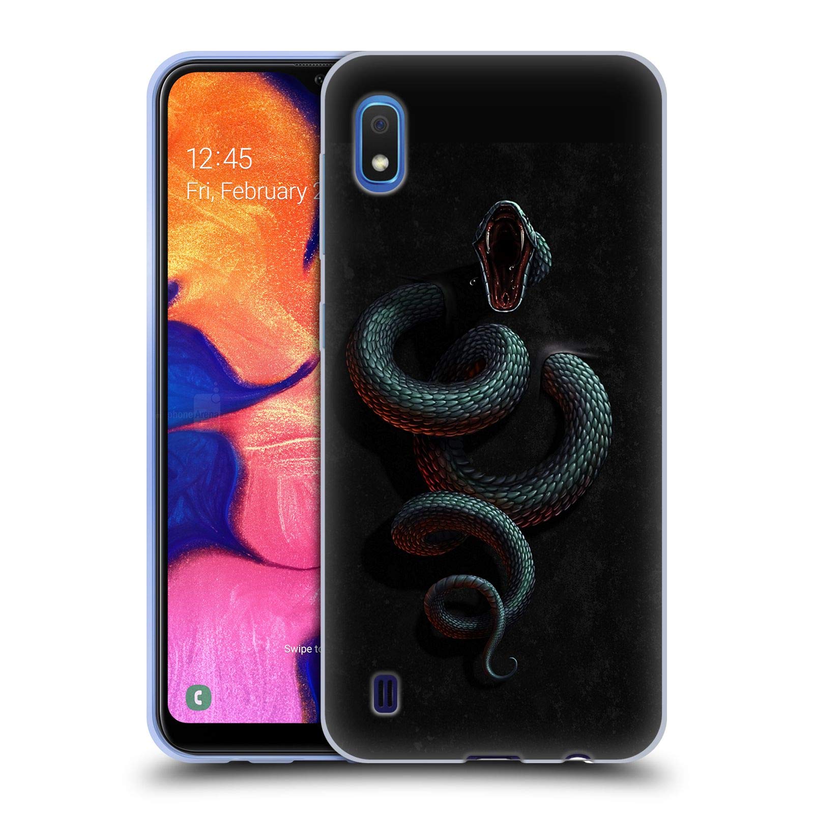Head Case Designs Christos Karapanos Serpent Within Horror 2 Soft Gel Case for Samsung Galaxy A10 (2019) - Officially Licensed Horror Art Phone Cover for Daily Use & Protection