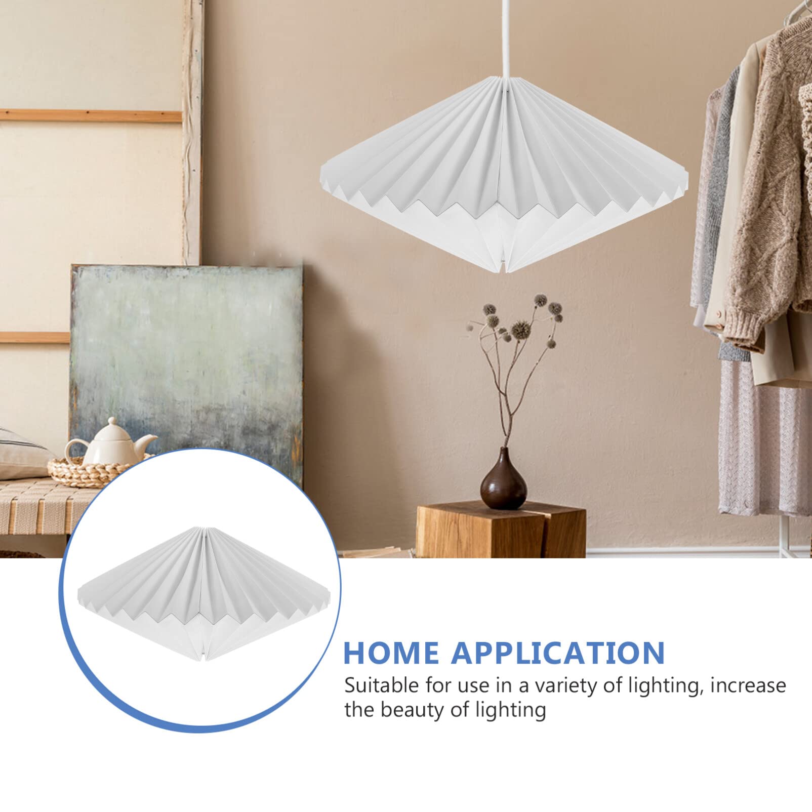 Elegant Pleated Paper Lamp Shade - Foldable Origami Hanging Lantern for Home & Hotel Decor | Perfect for Bedroom, Living Room & Wedding Lighting