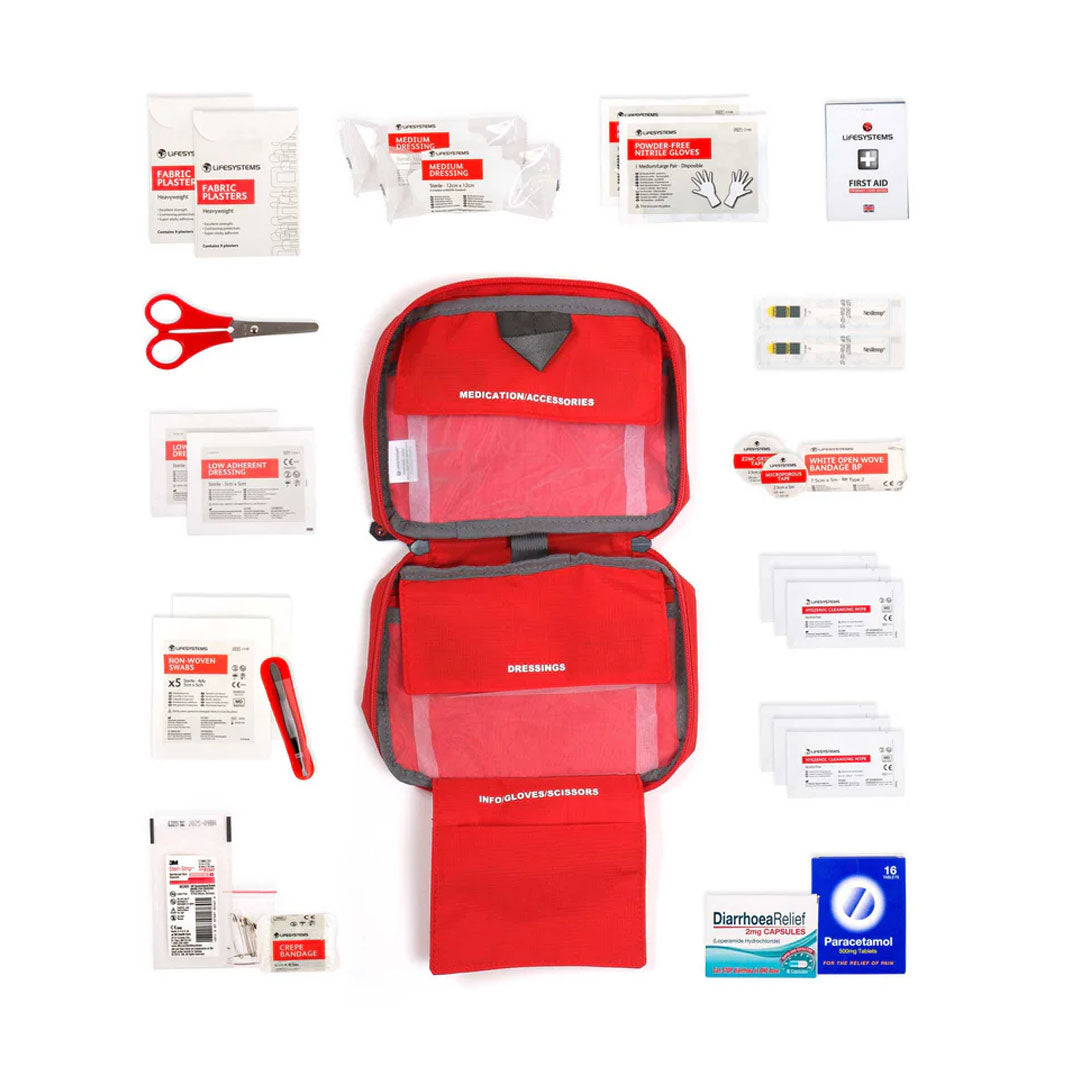 Lifesystems Traveller First Aid Kit - Compact & Complete Medical Supplies for Travel, Hiking, Camping & Emergency Preparedness