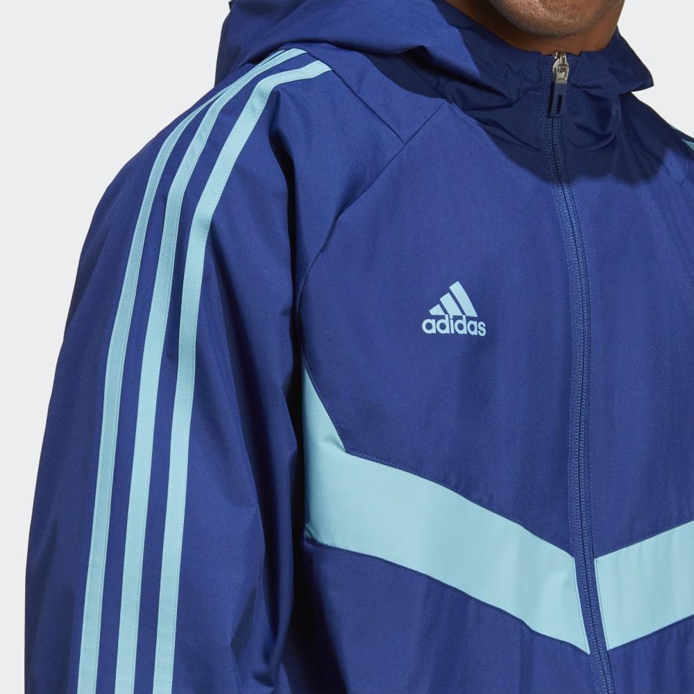 Adidas Men's Tiro Warm Windbreaker Jacket - Lightweight, Water-Resistant Training Jacket for Running, Soccer & Outdoor Sports