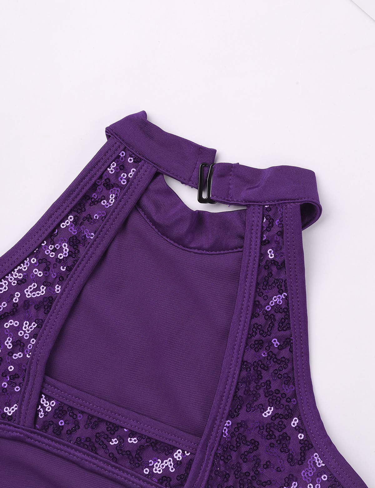 Sparkly Girls Ballet Leotard with Sequins & Strappy Back - Dance Gymnastics Bodysuit for Ballerina Training & Performance - Perfect for Recitals, Competitions & Dance Classes