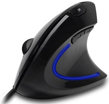 Adesso iMouse E1 Wireless Ergonomic Vertical Mouse with LED Illumination - Comfortable for Office, Gaming & Long Computer Use