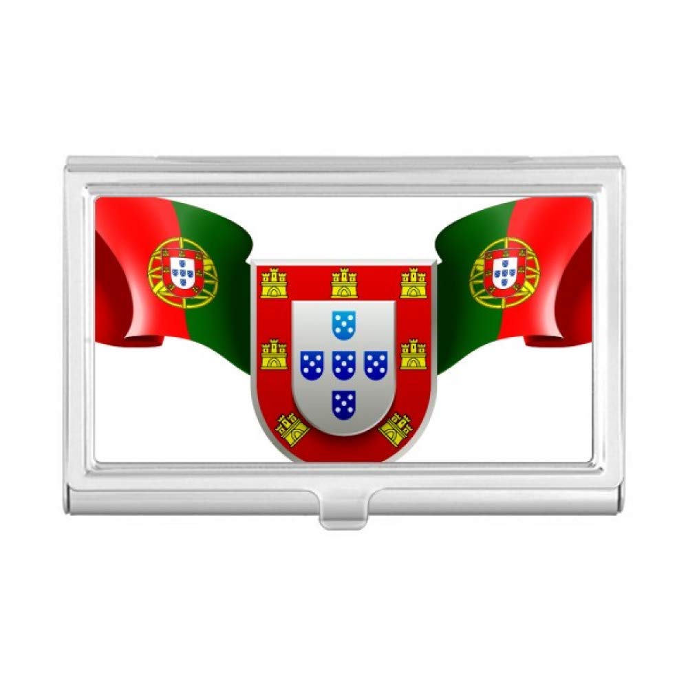 Portugal National Emblem Business Card Holder - Elegant Leather Wallet Case with Country Symbol for Men & Women - Perfect for Office, Meetings, and Professional Networking