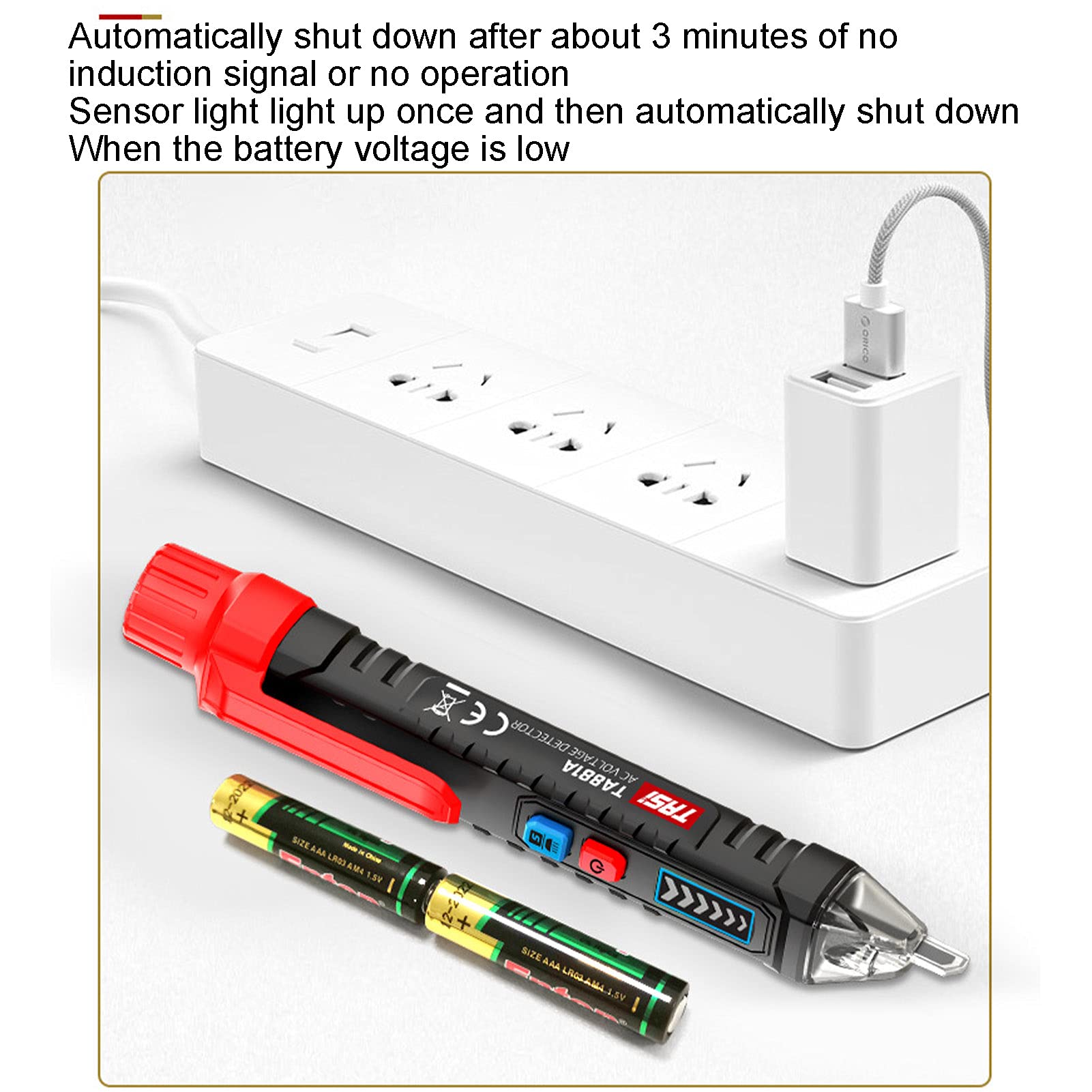Electric Circuit Detector Pen - Digital Display Non-Contact Voltage Tester with Flashlight & Induction Technology | Perfect for Home Electrical Safety Checks, DIY Projects & Professional Electricians