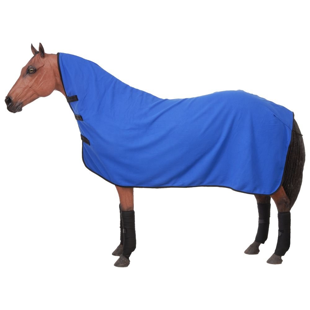 Tough 1 Softfleece Contour Cooler - Medium Size, Royal Blue - Breathable Horse Cooling Blanket for Training & Show Prep