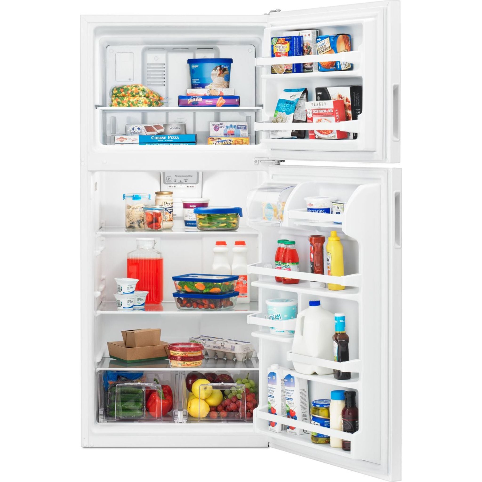 Amana 18.3 Cu. Ft. Top Freezer Refrigerator (ART318FFDW) - Energy Star Certified, White - Perfect for Kitchens, Apartments & Small Spaces