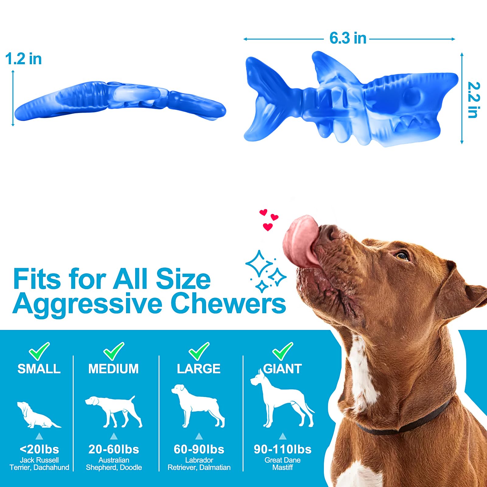 Durable PETSTA Dog Chew Toys for Aggressive Chewers - Tough Chew Toys for Large Dogs | Playtime & Training