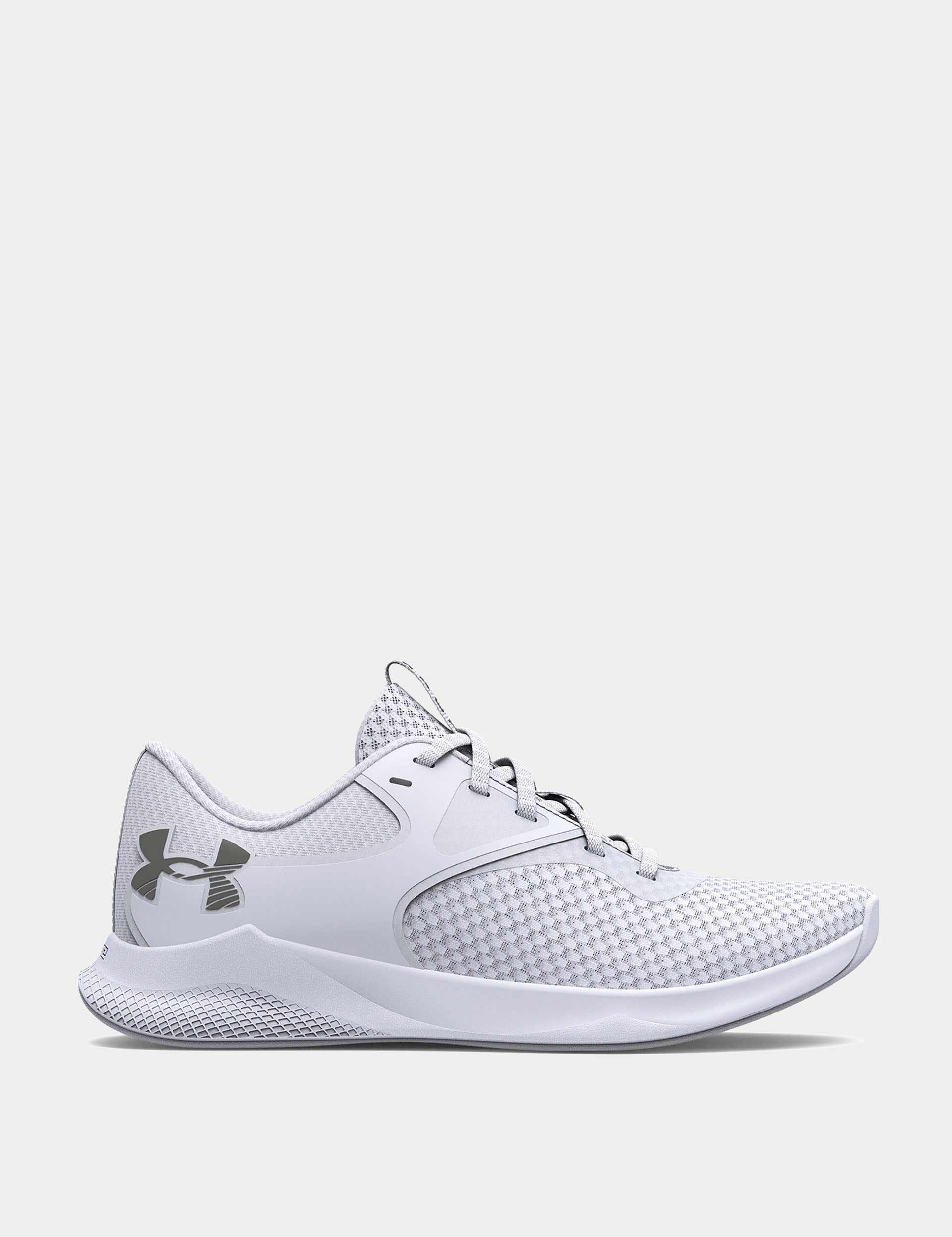 Charged Aurora 2 Training Shoes for Men & Women - White/Metallic Warm Silver - Lightweight Gym & Running Shoes for Workouts, Cross Training & Fitness