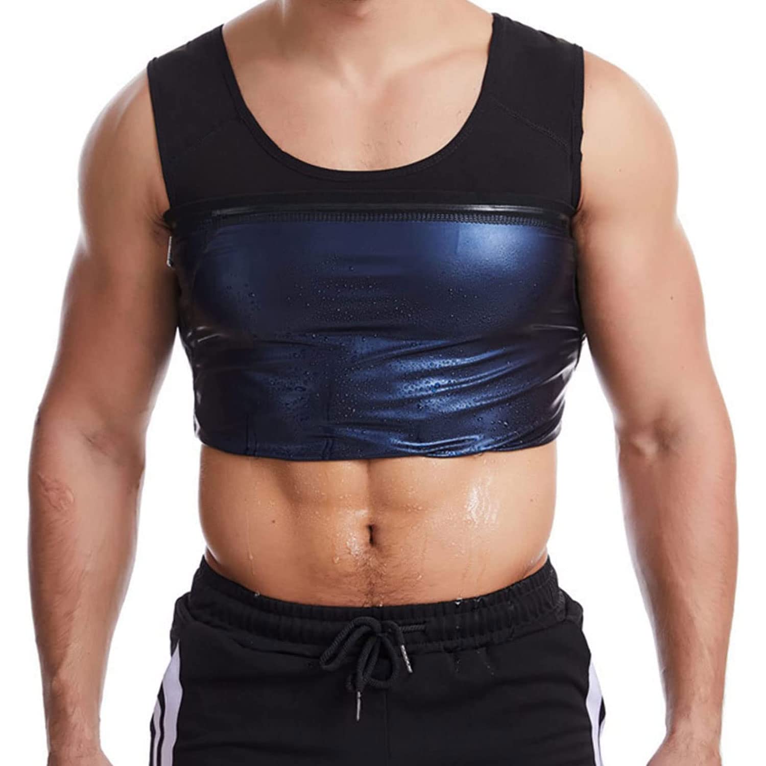 Men's Gynecomastia Compression Tank Top - Slimming Shapewear Vest for Workout & Sauna - Breathable Under Shirt for Men - Body Shaper for Chest & Torso - Ideal for Gym, Running & Post-Surgery Recovery