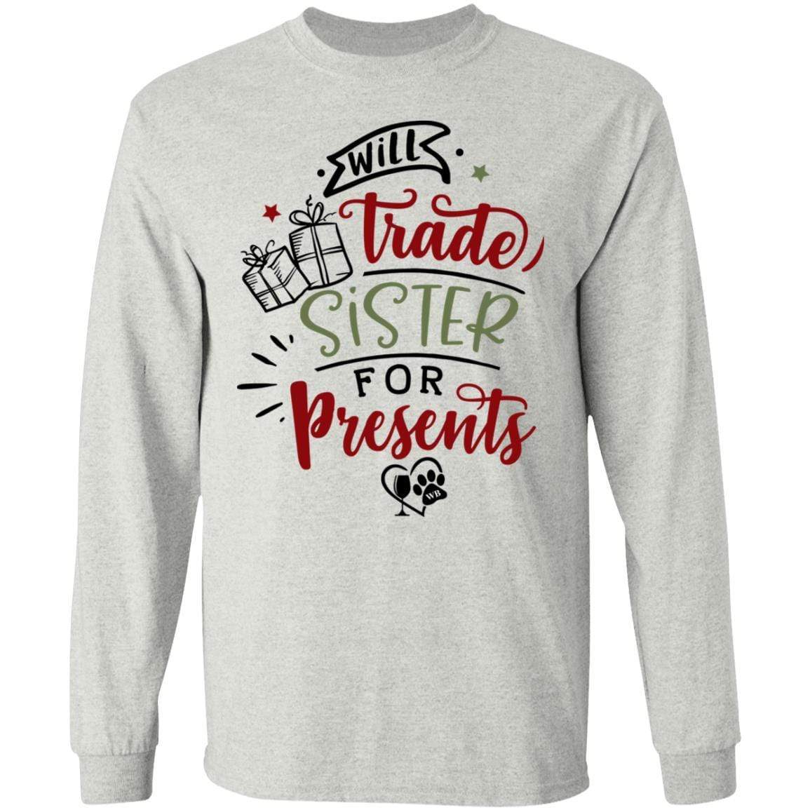 WineyBitches.Co Funny Sibling Gift T-Shirt - Ultra Cotton Long Sleeve Tee for Christmas, Birthday & Family Gifts | Sarcastic Humor Apparel for Sisters & Brothers