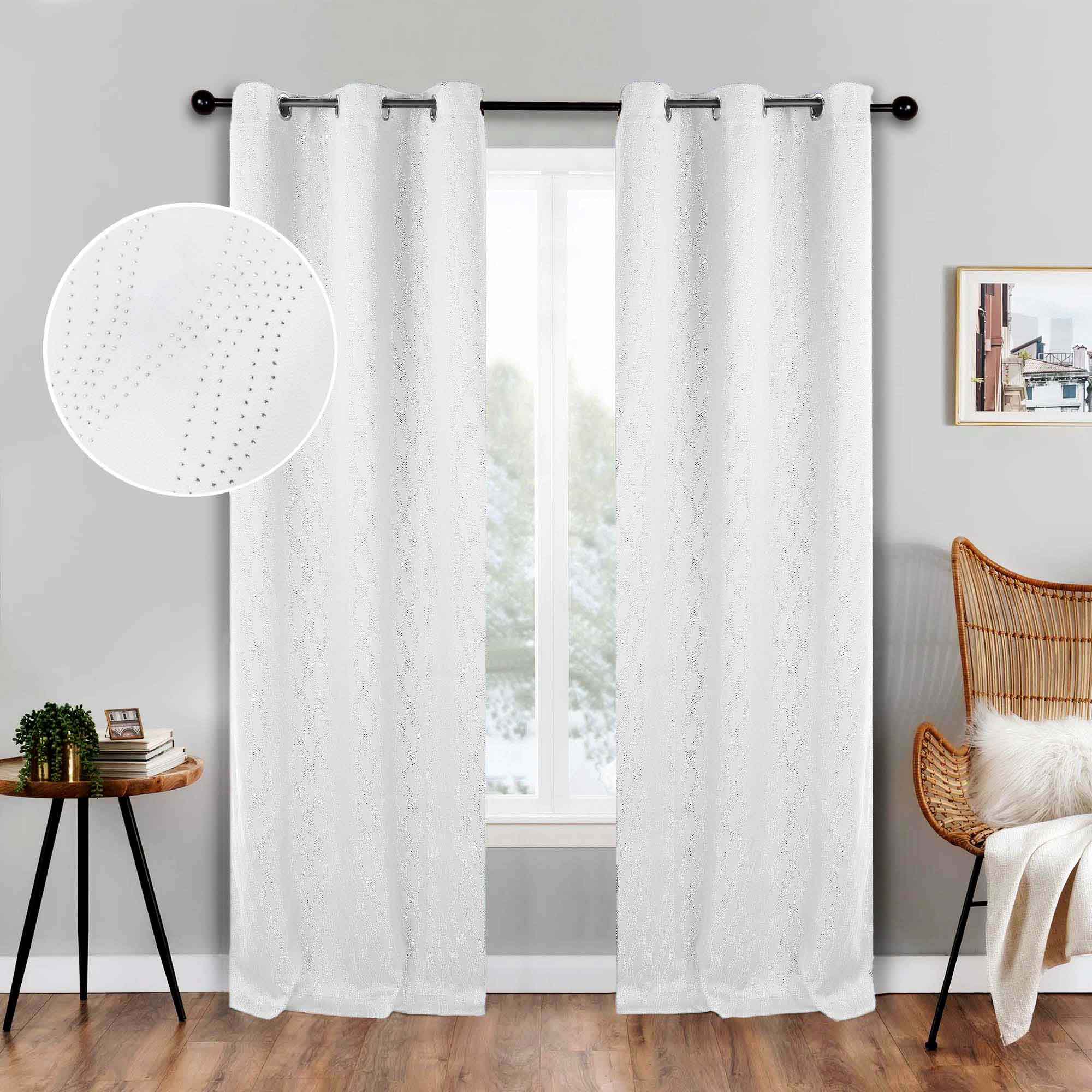 Zuri Textured Washable Blackout Curtains for Bedroom - Thermal Insulated Room Darkening Window Drapes (Set of 2 Panels) - Perfect for Nursery, Home Theater & Light Sleepers