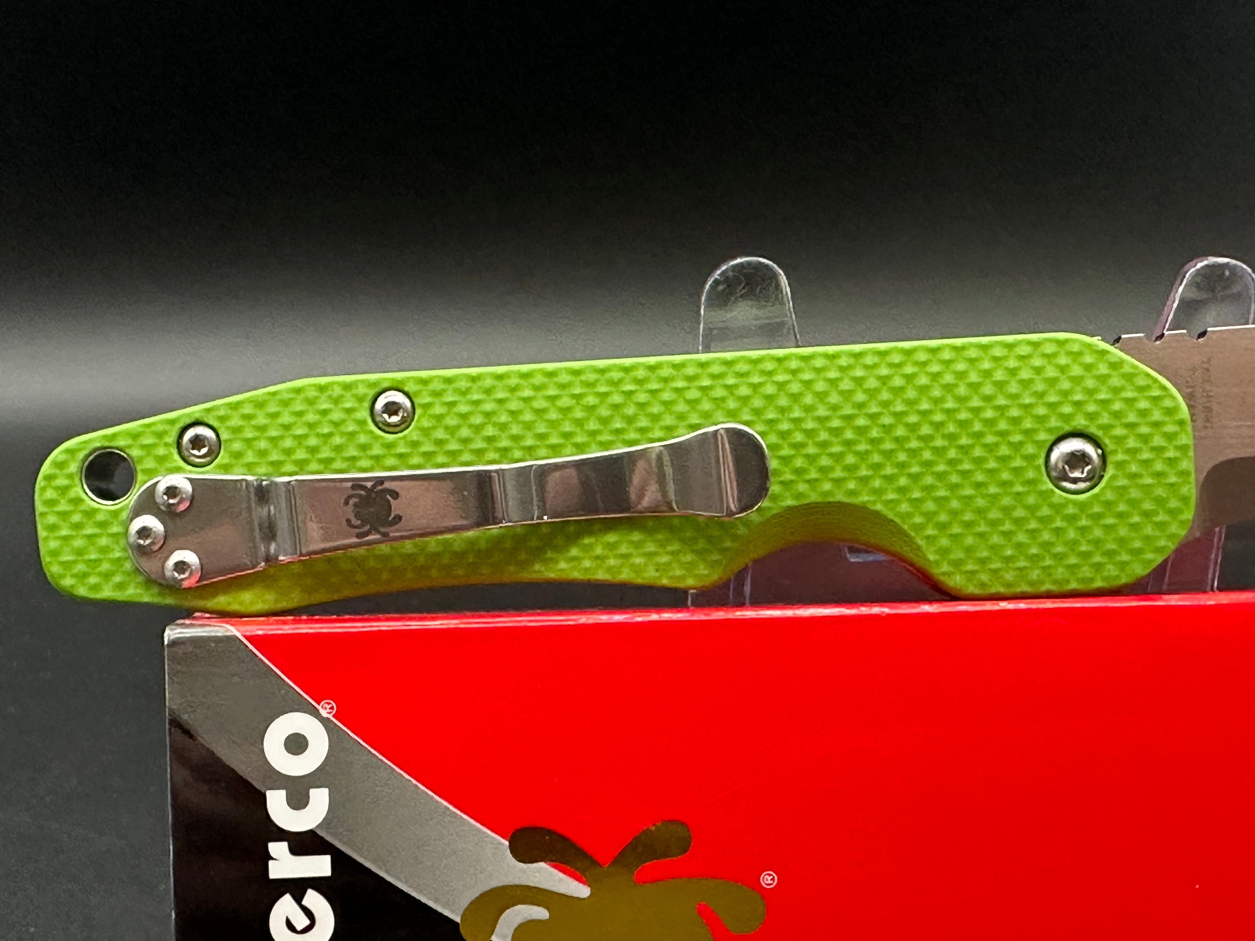 Spyderco Smock C240CFP Folding Knife with Green & Carbon Fiber Scales - EDC Pocket Knife for Outdoor, Camping, and Everyday Carry