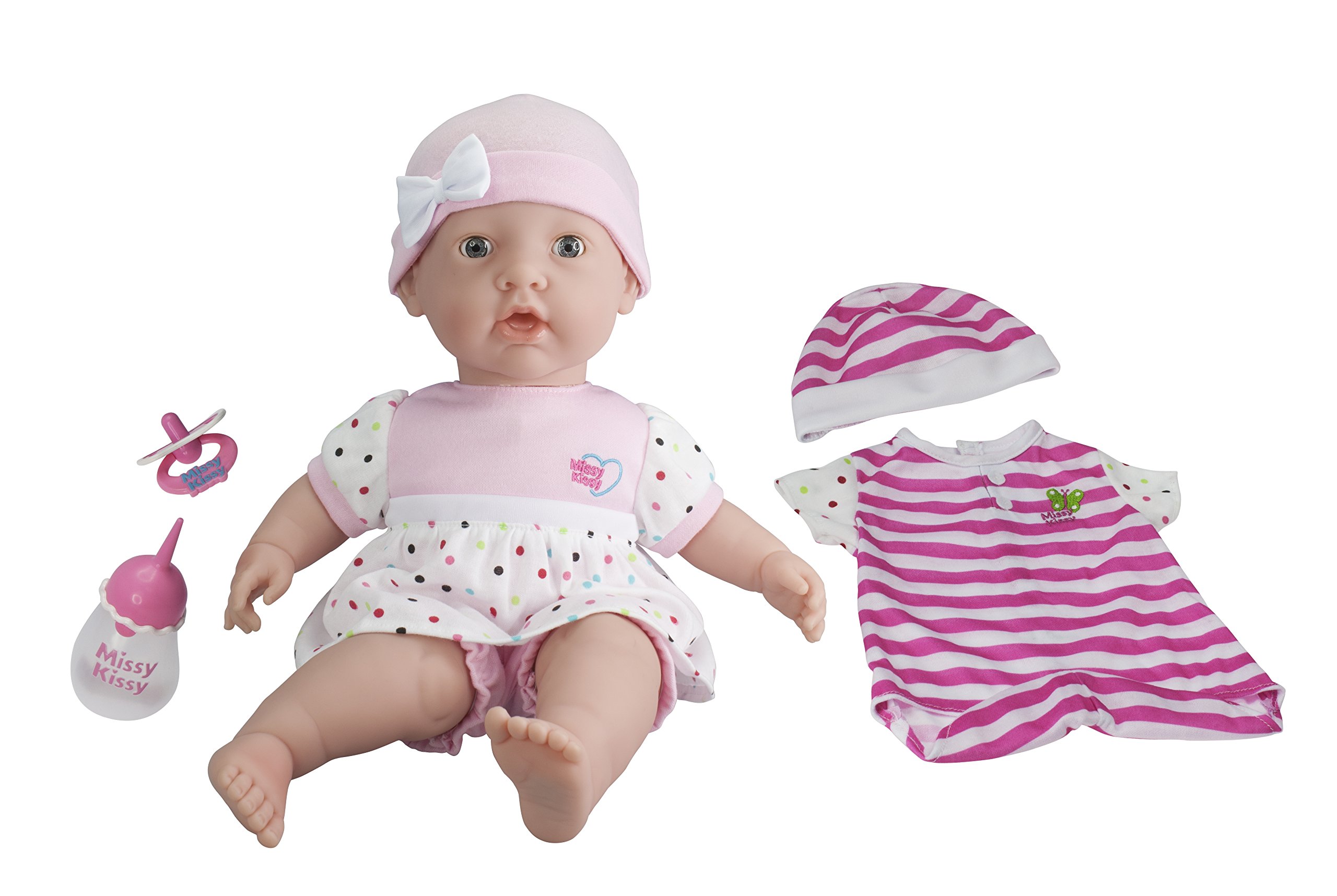 JC Toys Missy Kissy Giggle Time Electronic Interactive Baby Doll - Talking & Singing Toy for Toddlers & Kids - Perfect for Pretend Play, Birthday Gifts & Early Learning Development