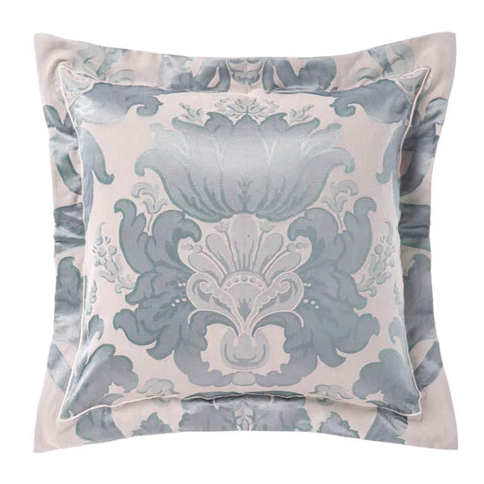 Premium Dionisia Blue European Pillowcase Set - 100% Luxury Linen by GRACE Linen House - Perfect for Master Bedroom, Guest Room & Hotel Decor
