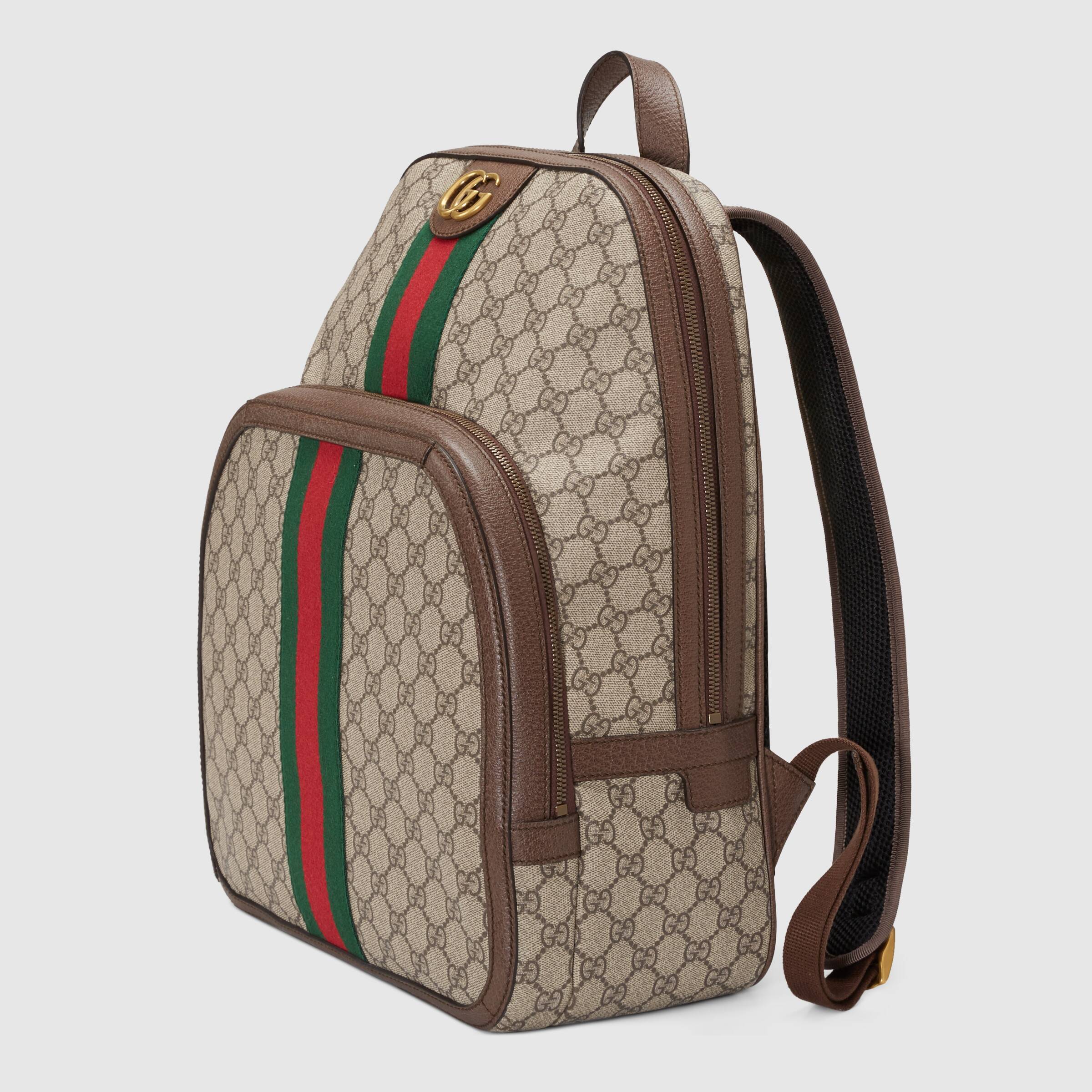 Gucci Ophidia GG Medium Backpack in Beige & Black | Luxury Designer Backpack for Women | Perfect for Work, Travel & Everyday Use