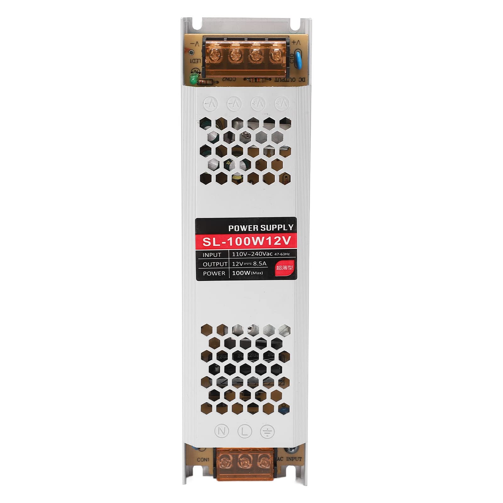 BTIHCEUOT 12V LED Power Supply Transformer - Waterproof, Overload & Short Circuit Protection, High Efficiency for Indoor/Outdoor LED Lighting, Landscape, Signage & Cabinet Lights