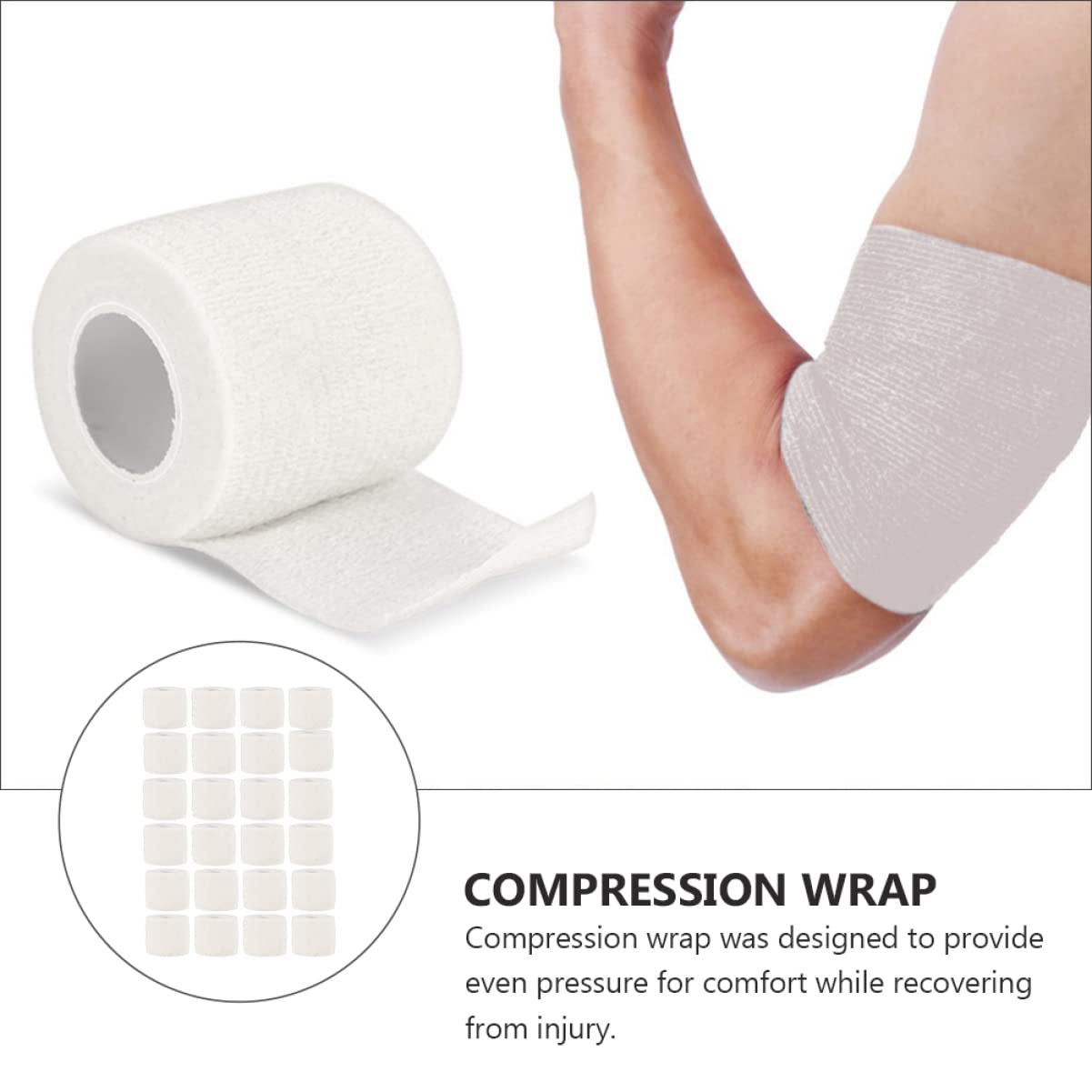 FOMIYES 72 Pcs Self-Adhesive Medical Wrap Tape - Waterproof First Aid Bandage for Wound Care, Sports Injuries & Emergency Situations | Ideal for Athletes, Nurses & Outdoor Activities