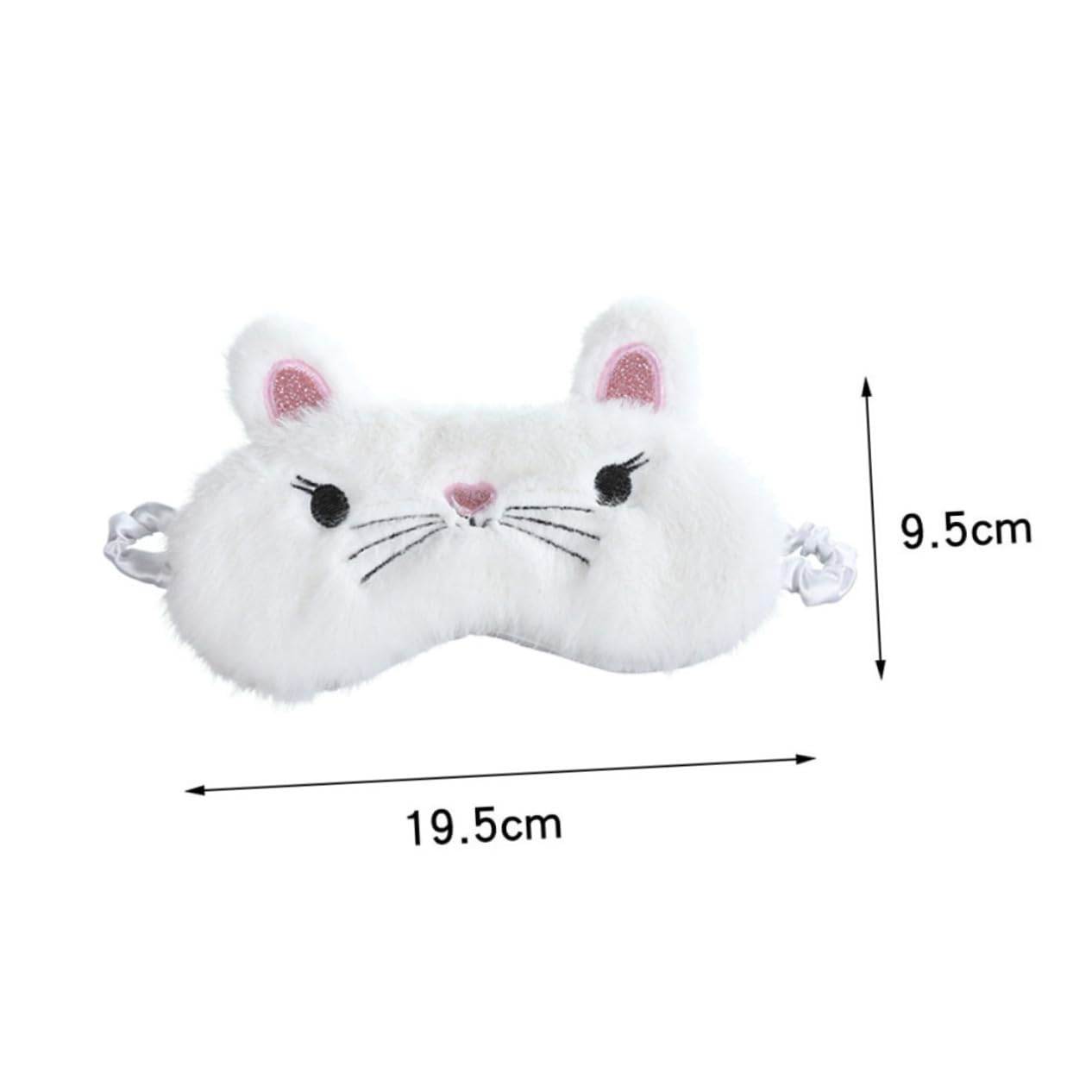 Soft White Sleeping Eye Mask for Women - Comfortable Blindfold for Night Sleep, Travel & Relaxation - Perfect for Home, Office & Airplane Use