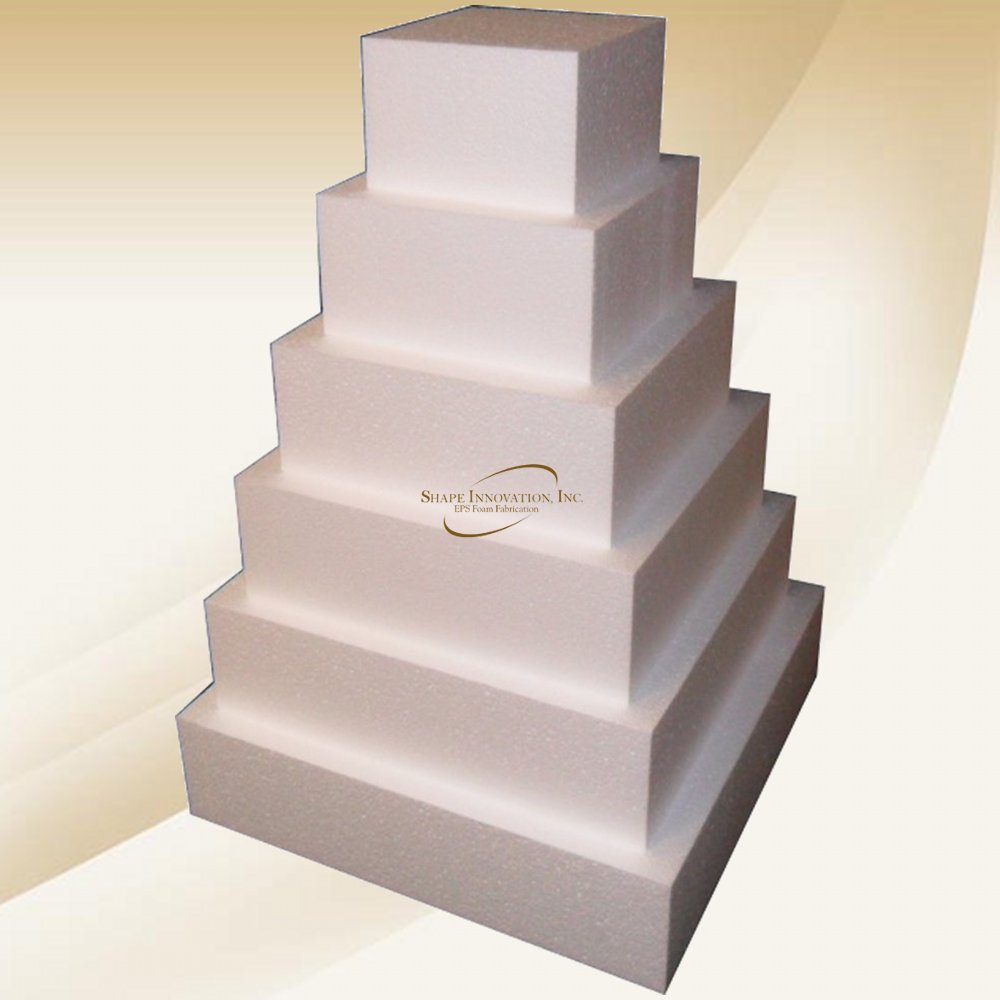 Premium Square Cake Dummy Set - 6-Piece 4