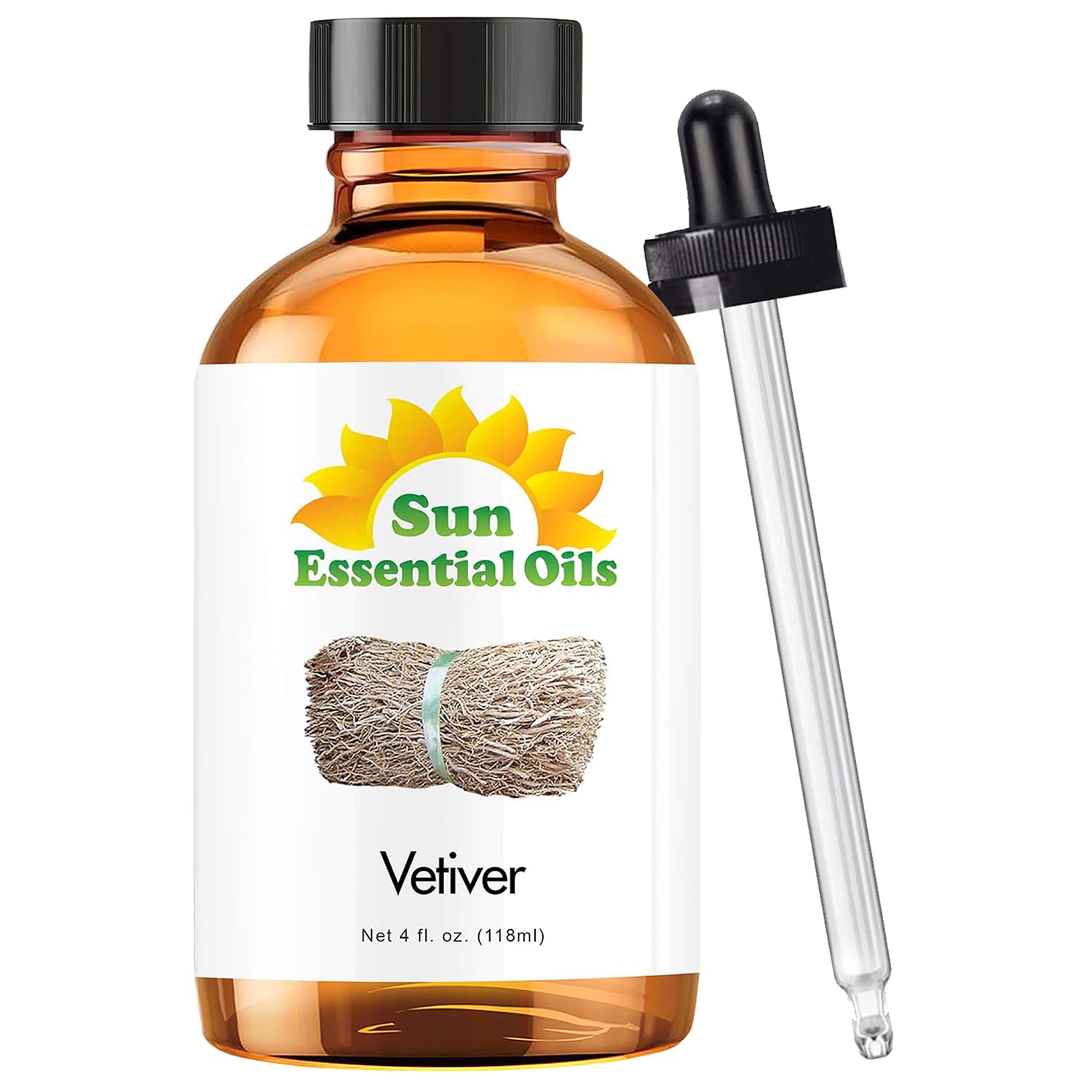 Premium Vetiver Essential Oil - 4 oz Pure & Natural Aromatherapy Oil for Relaxation, Stress Relief & Sleep - Perfect for Diffusers, Massage & DIY Skincare