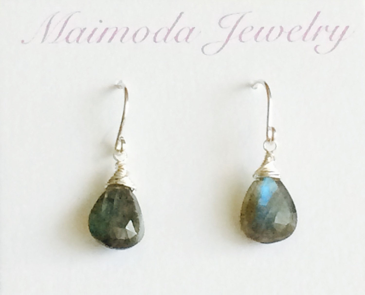 Labradorite Earrings for Women - Nalani Dangle Earrings (E198) | Elegant Boho Jewelry for Parties, Weddings & Everyday Wear