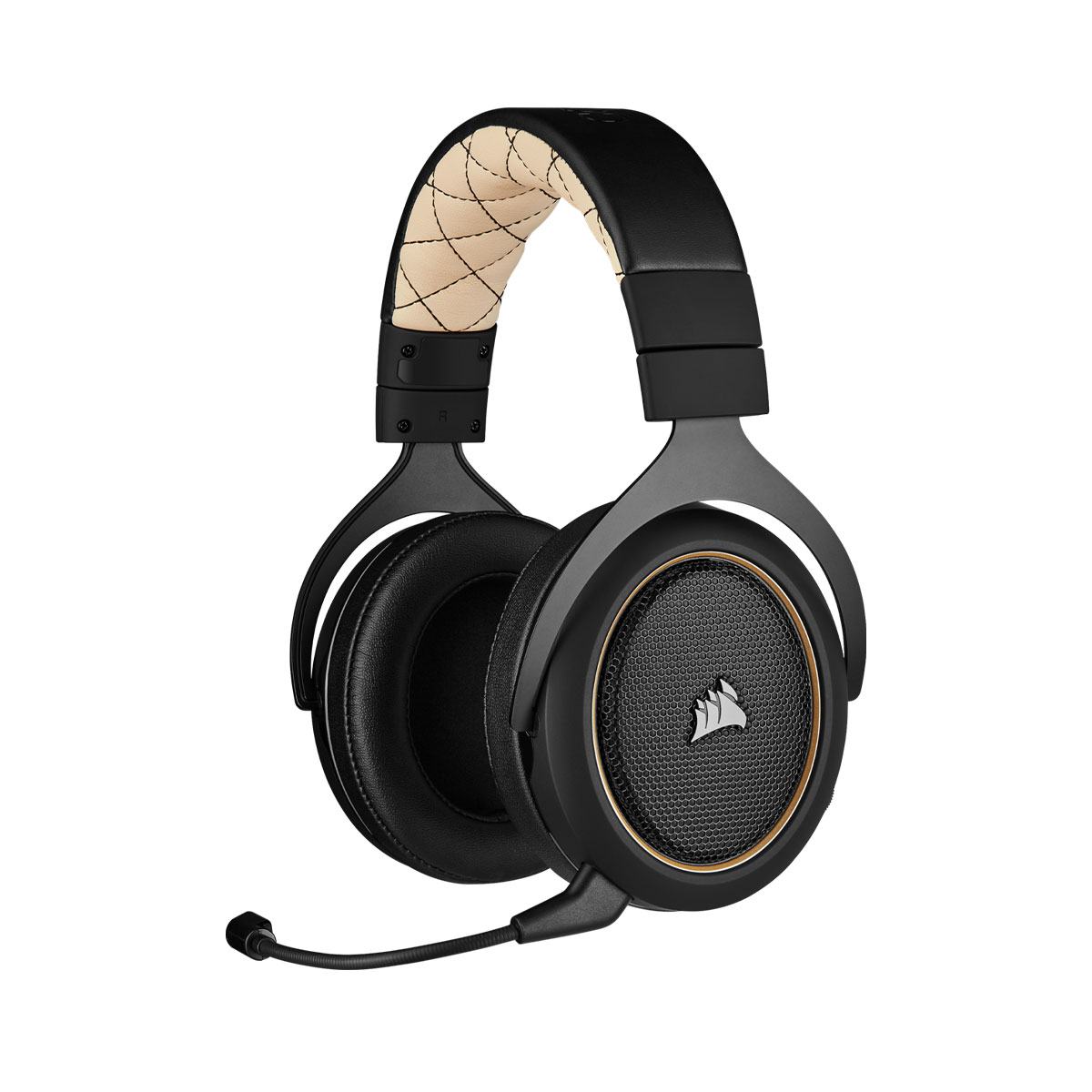 Corsair HS70 Pro Wireless Gaming Headset with 7.1 Surround Sound - Cream White | Comfortable Over-Ear Headphones for PC, PS4, PS5, Xbox | Perfect for Competitive Gaming, Streaming & Online Meetings